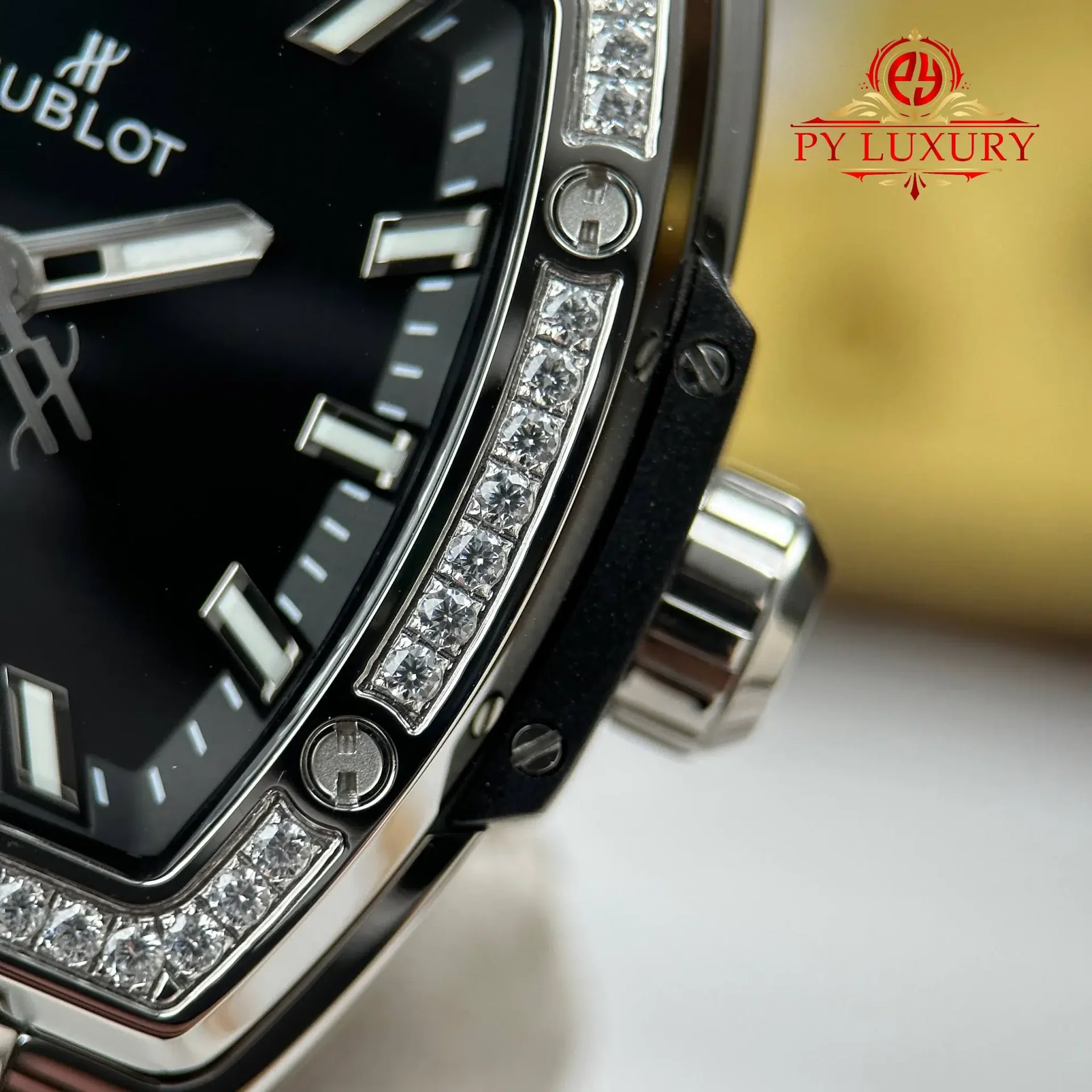 Hublot Spirit of Big Bang Titanium Diamonds Black Dial Rubber Strap Replica 39mm - 图片 7