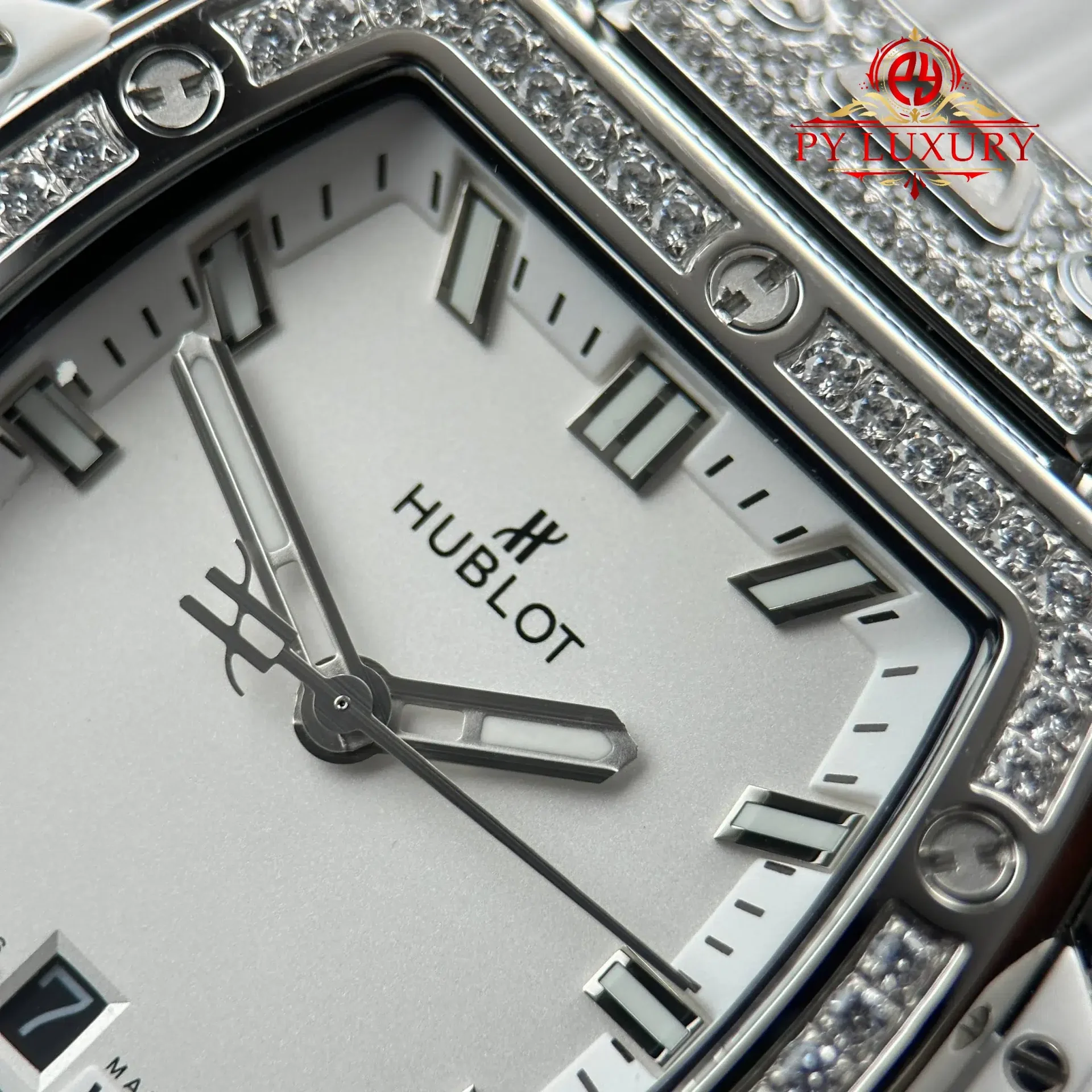 Hublot Spirit of Big Bang Titanium White Pavé Rubber Strap Replica 39mm - 图片 6