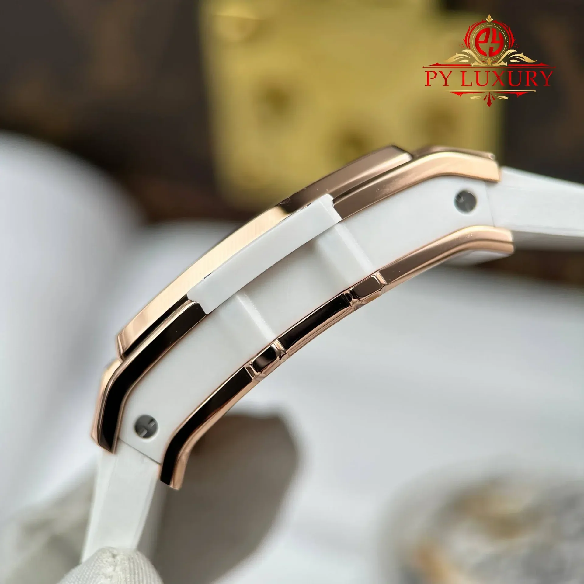Hublot Spirit of Big Bang King Gold White Diamonds Rubber Strap Replica 39mm - 图片 8