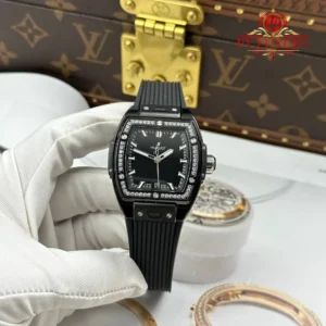 Hublot Spirit of Big Bang Black Magic Diamonds Rubber Strap Replica 39mm