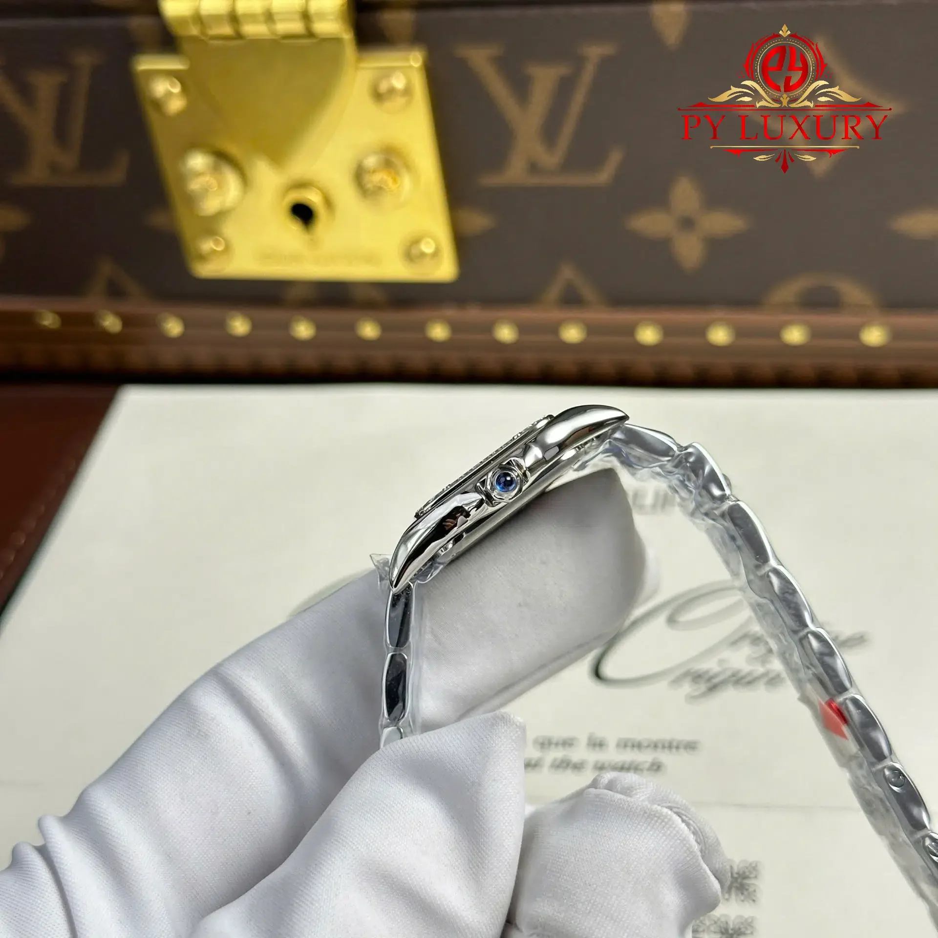 Cartier Panthère Steel Small Model White Dial Diamond Bezel Best Replica BVF 22mm x 30mm - 图片 7