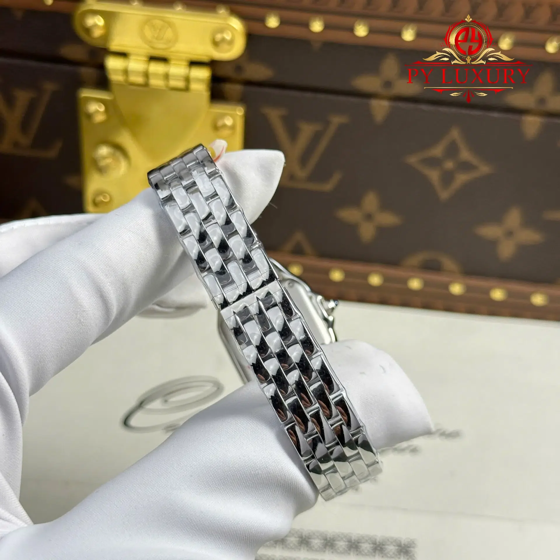 Cartier Panthère Steel Small Model White Dial Diamond Bezel Best Replica BVF 22mm x 30mm - 图片 10