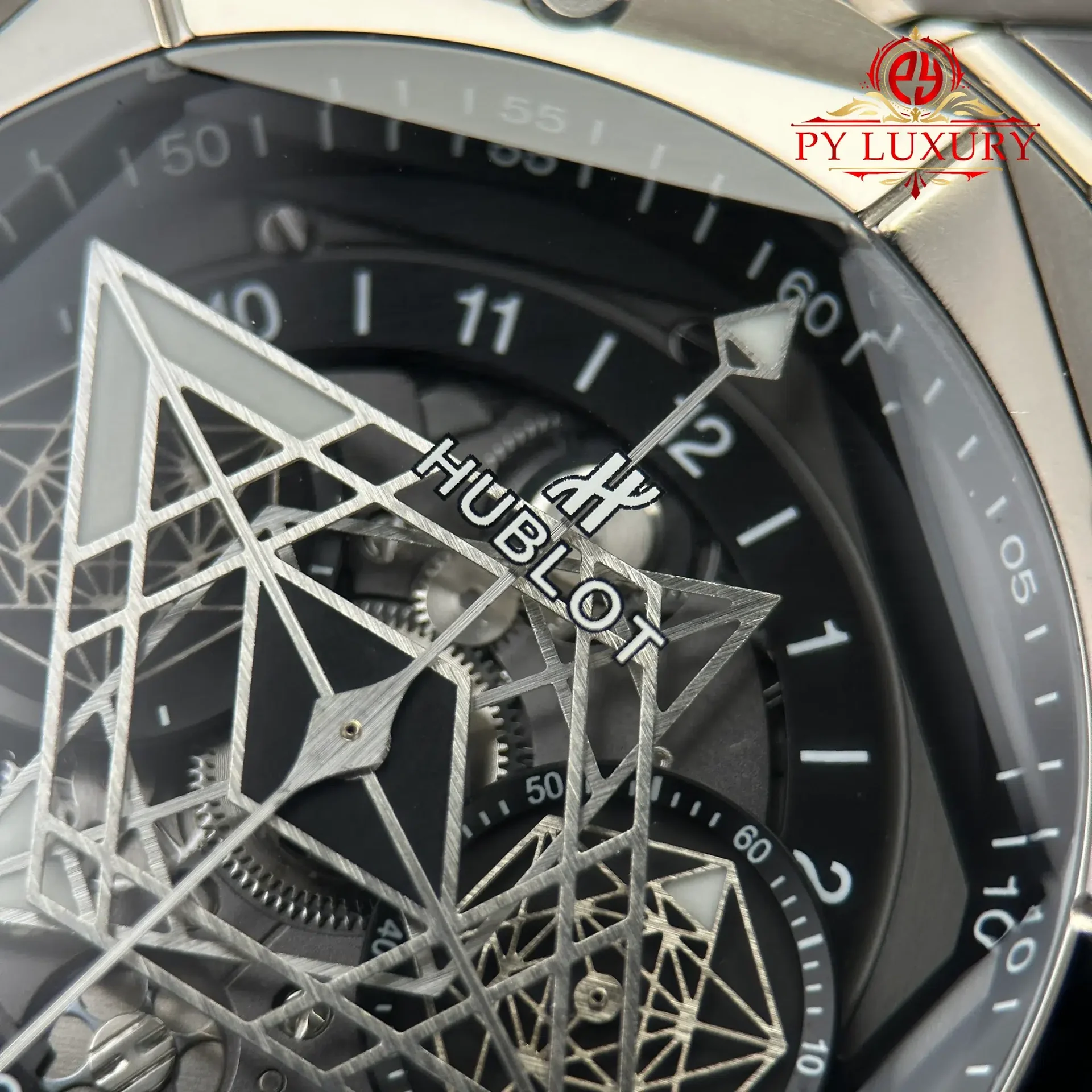 Hublot Big Bang Sang Bleu II Titanium Black Dial Rubber Strap Best Replica BBF 45mm - 图片 5