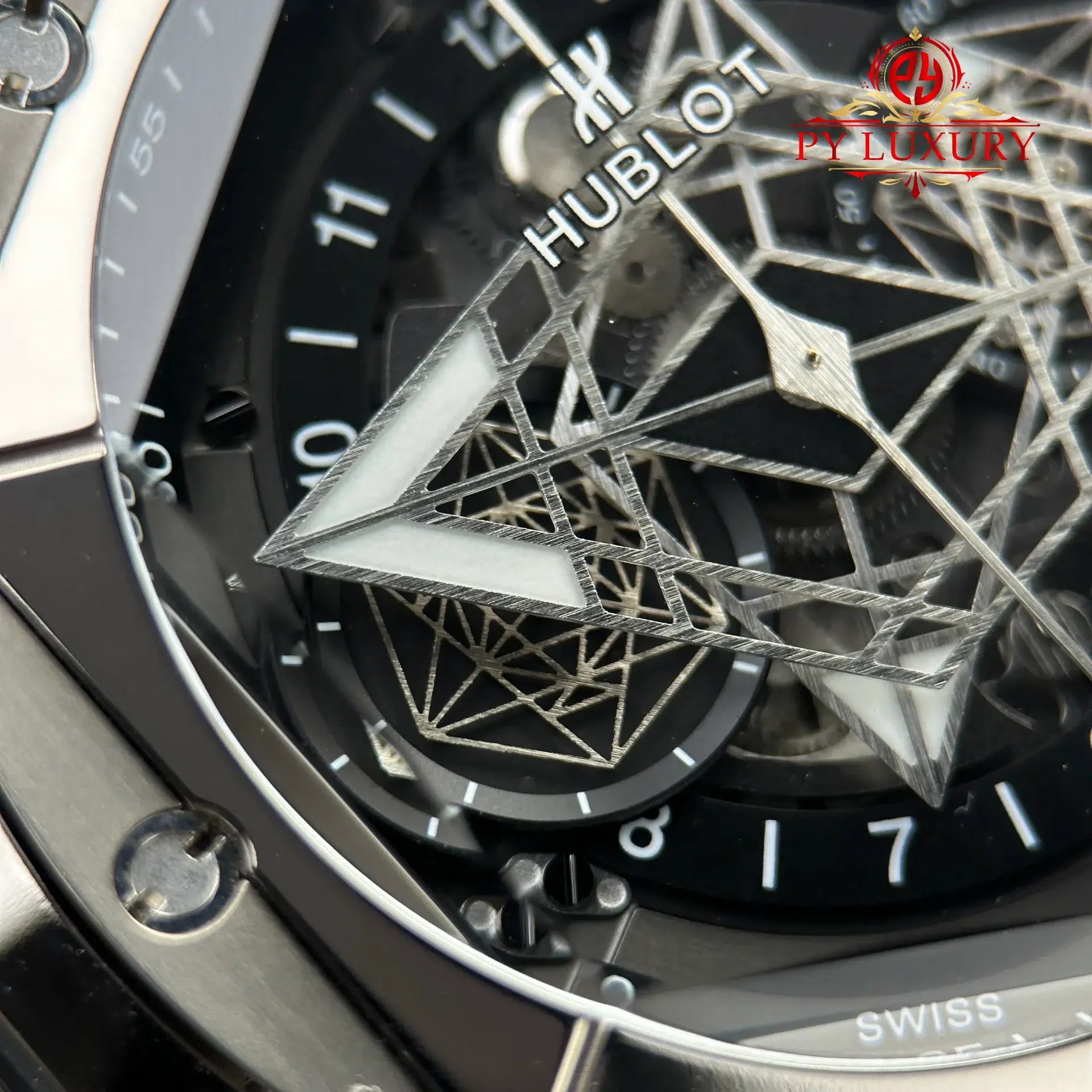 Hublot Big Bang Sang Bleu II Titanium Black Dial Rubber Strap Best Replica BBF 45mm - 图片 7