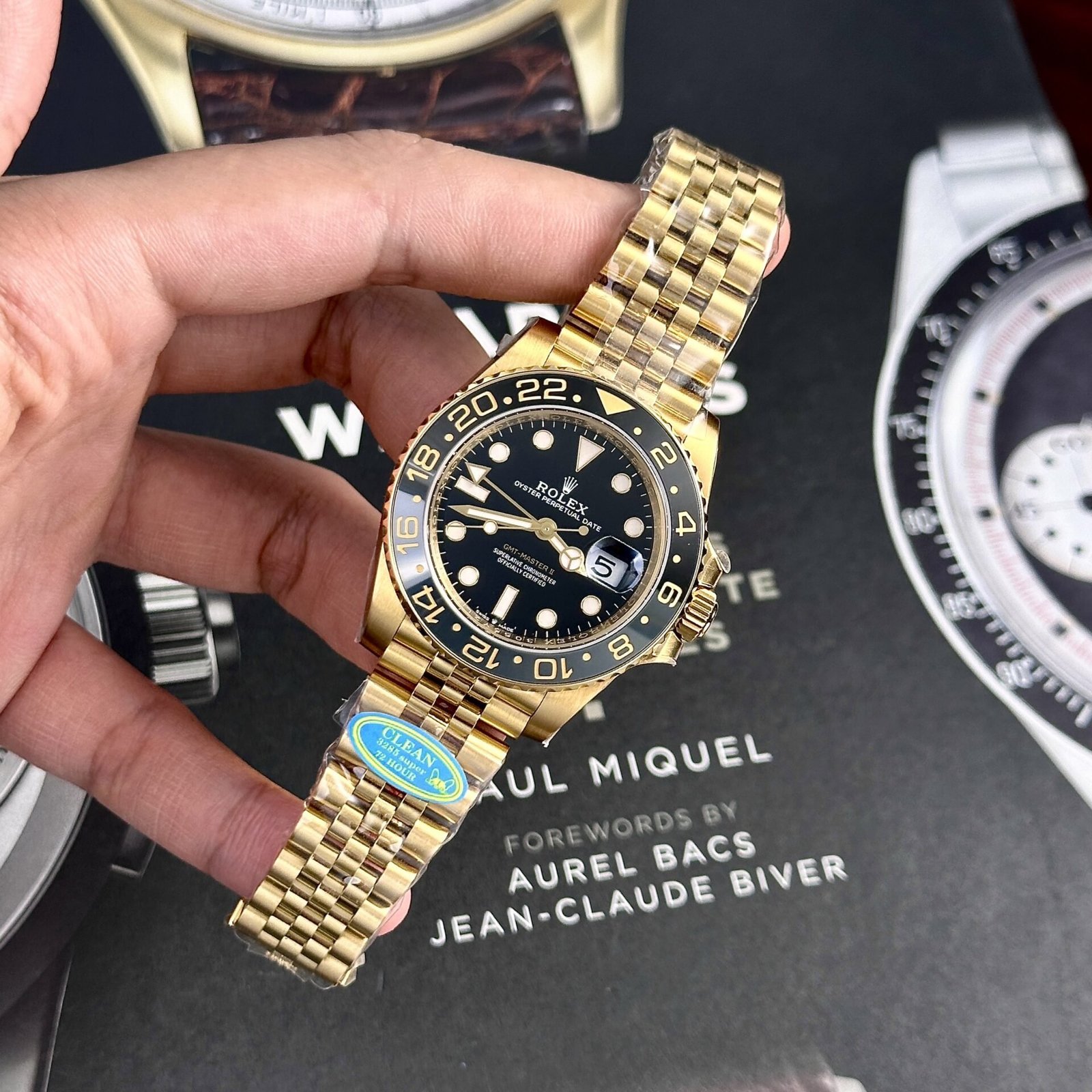 Rolex GMT-Master II 126718GRNR-0001 Yellow Gold Black Dial Jubilee 1:1 Replica Clean Factory 40mm - 图片 3