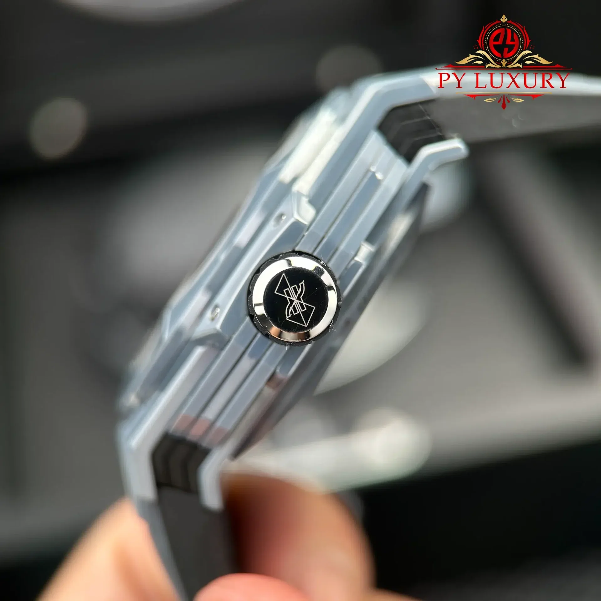 Hublot Big Bang Sang Bleu II Grey Ceramic Rubber Strap Best Replica BBF 45mm - 图片 10