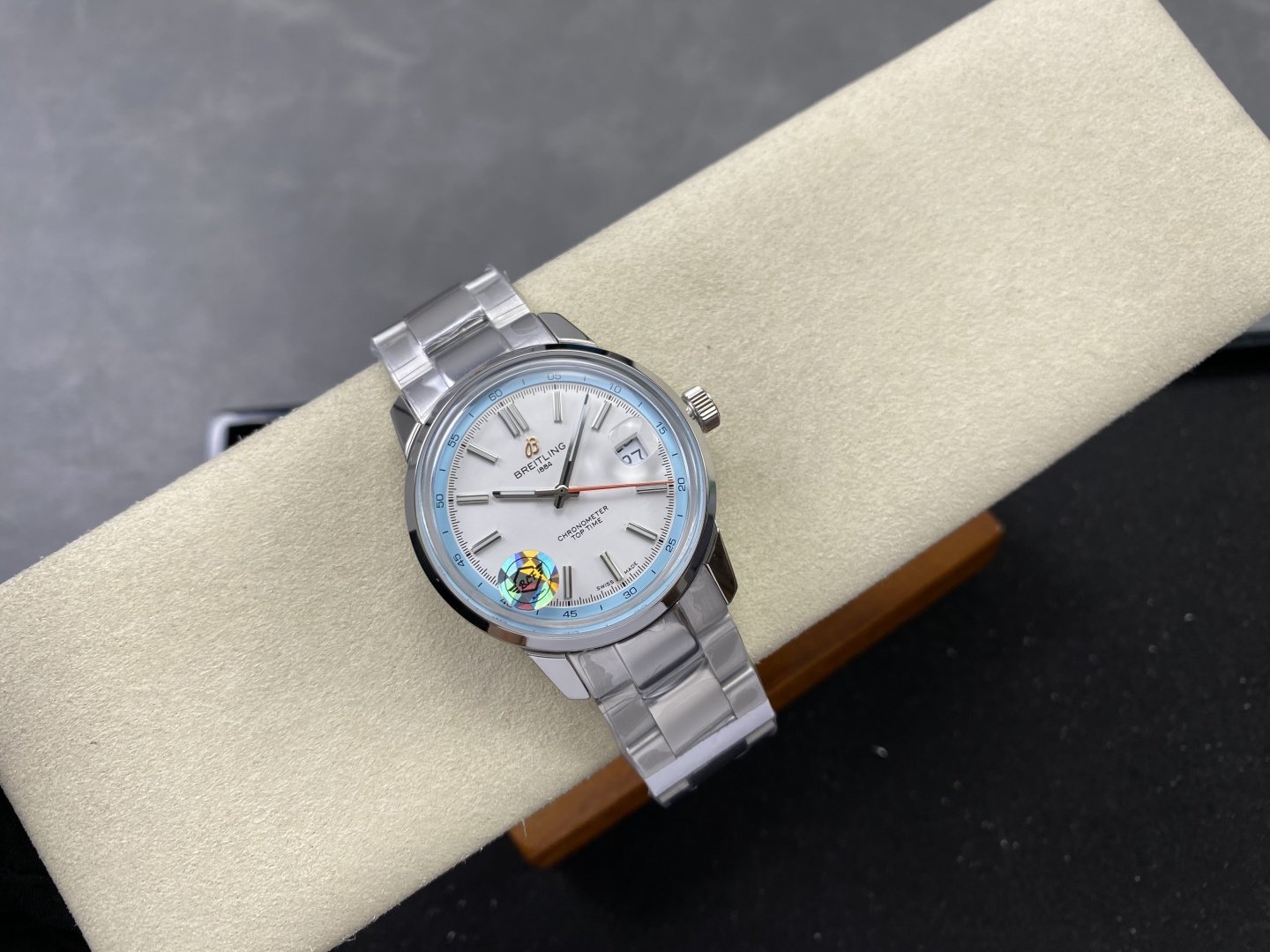 Breitling Top Time B31 AB3113281A1A1 Automatic SS White Sky Blue Dial Best Replica BLF 38mm