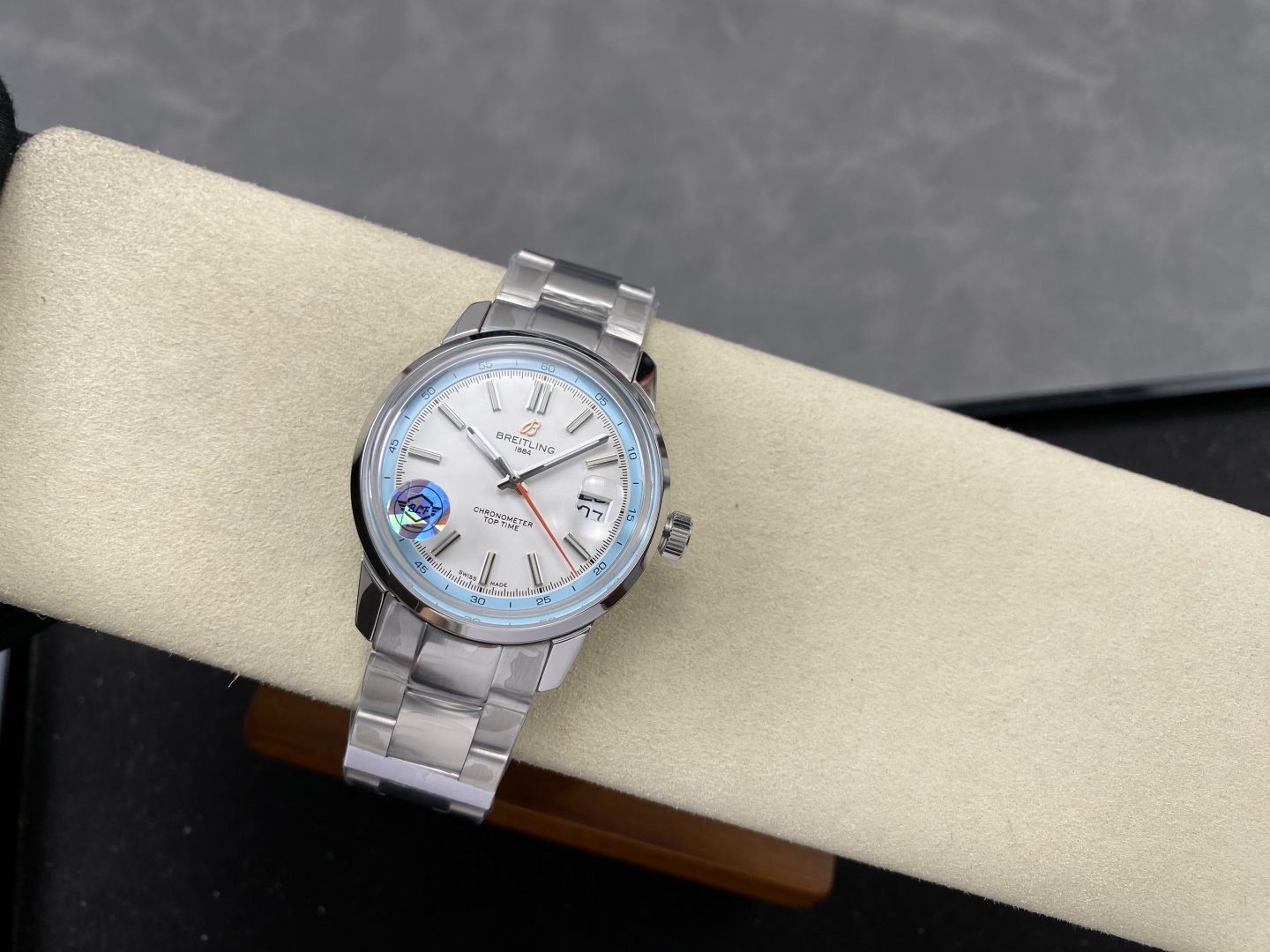 Breitling Top Time B31 AB3113281A1A1 Automatic SS White Sky Blue Dial Best Replica BLF 38mm - 图片 2