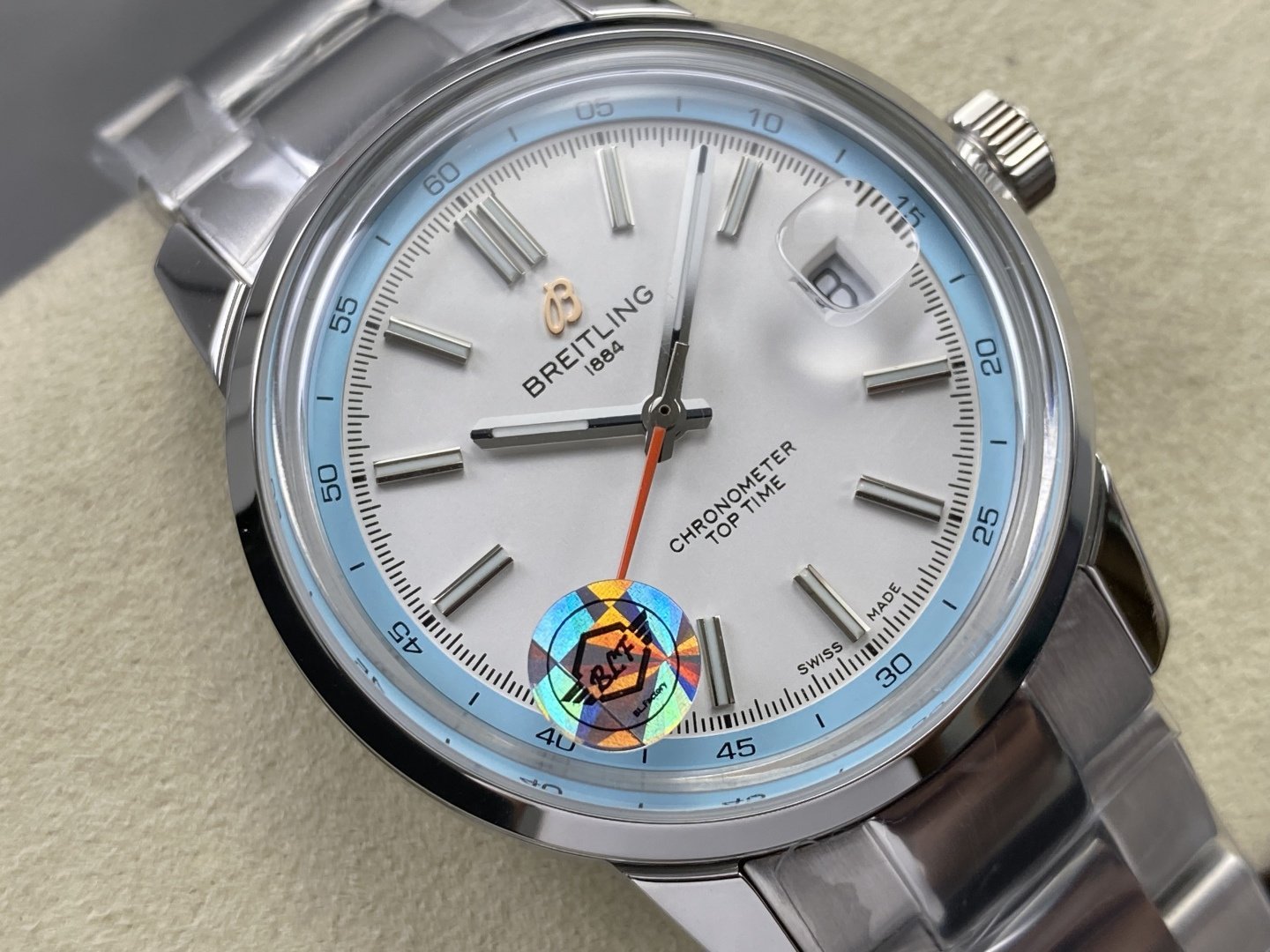 Breitling Top Time B31 AB3113281A1A1 Automatic SS White Sky Blue Dial Best Replica BLF 38mm - 图片 3