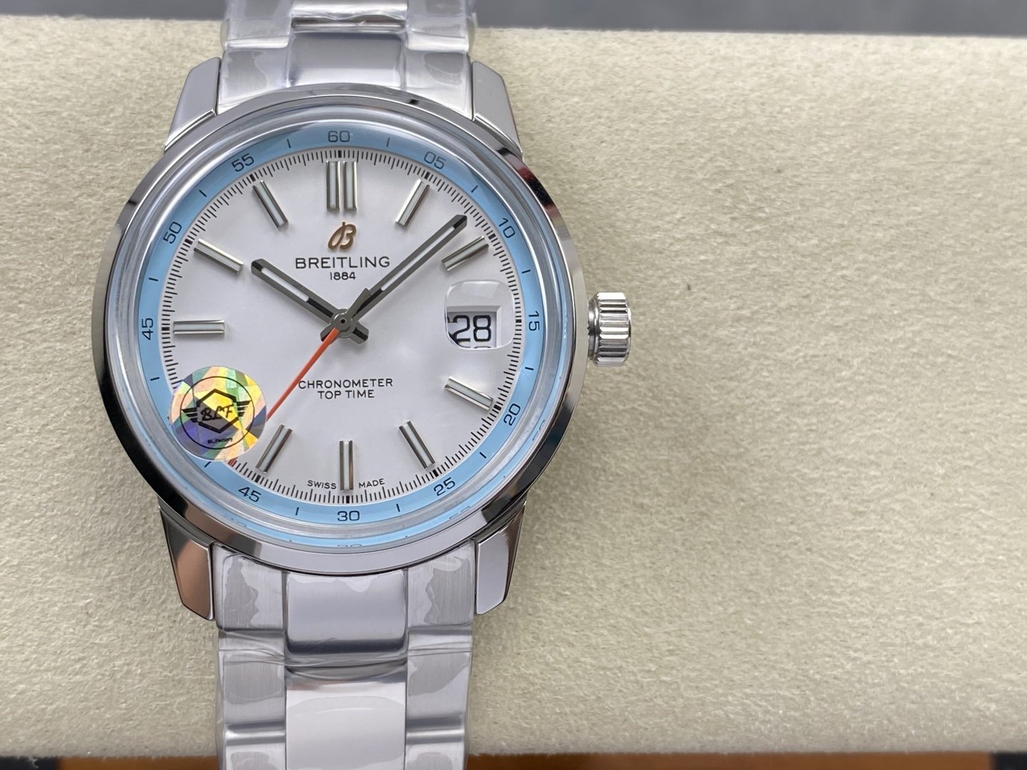 Breitling Top Time B31 AB3113281A1A1 Automatic SS White Sky Blue Dial Best Replica BLF 38mm - 图片 5