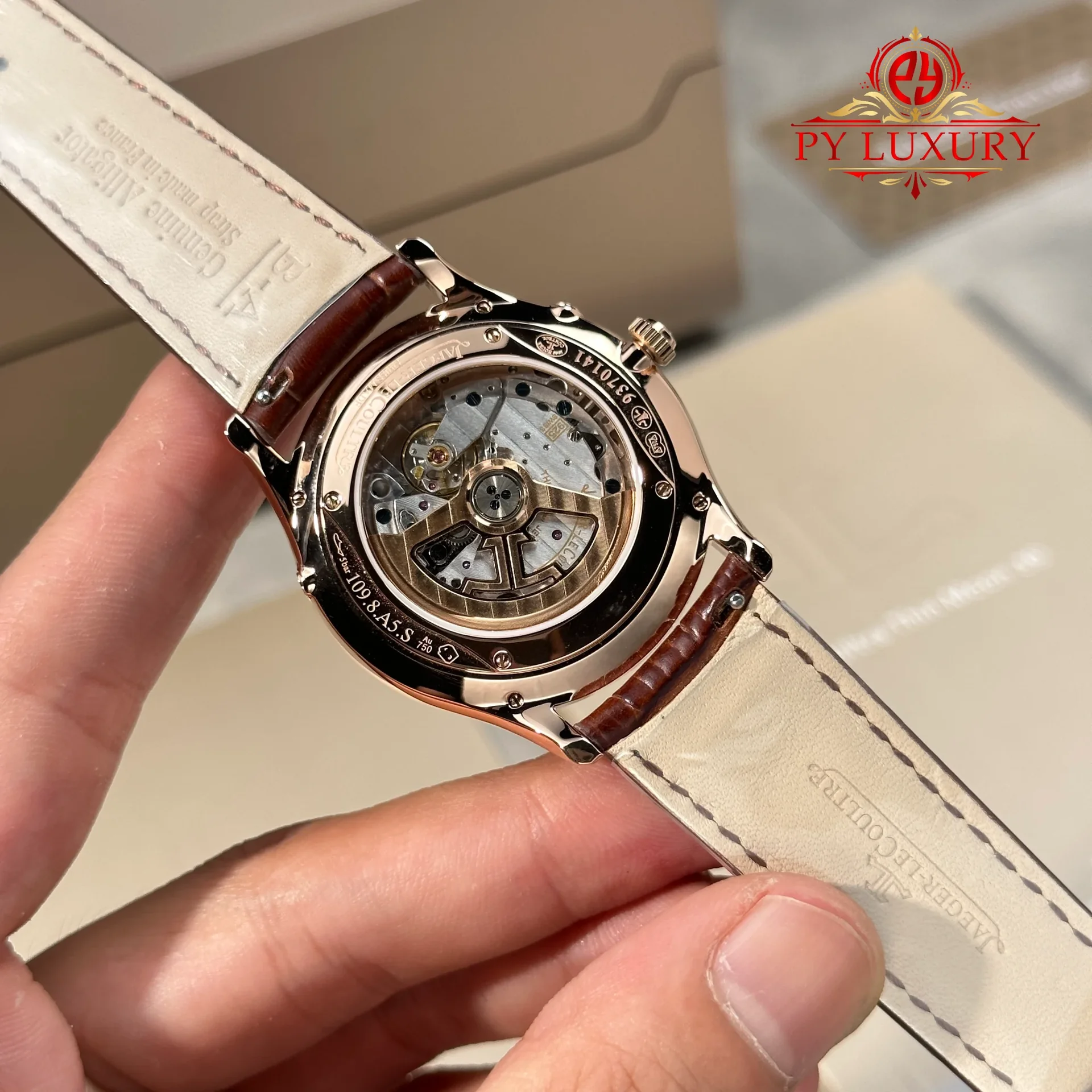 Jaeger-LeCoultre Master Ultra Thin Moonphase Q1362510 Rose Gold Brown Leather Strap Best Replica 39mm - 图片 9
