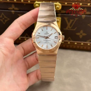 Omega Constellation 123.50.38.21.02.001 Red Gold Silver Dial Best Replica 38mm