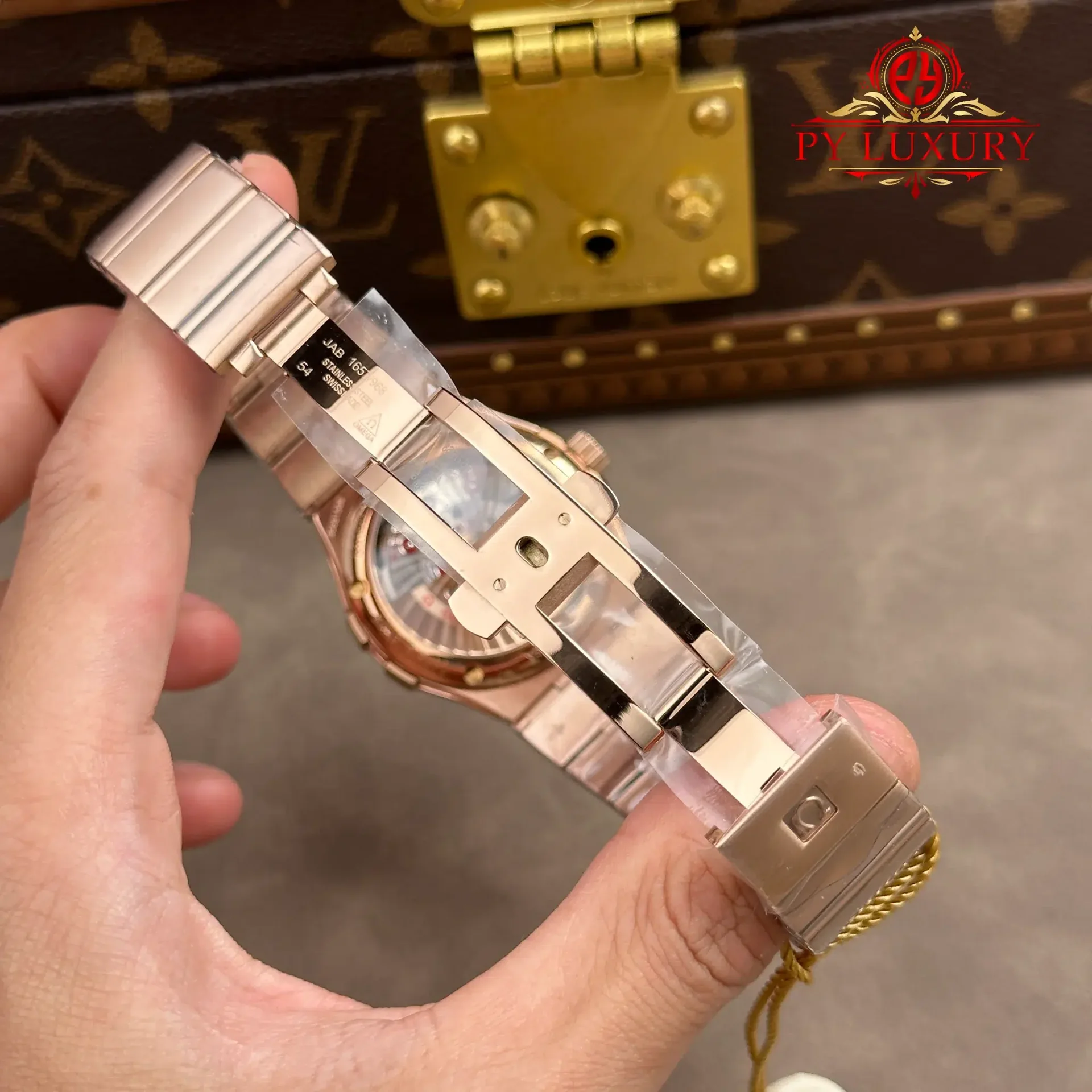 Omega Constellation 123.50.38.21.52.001 Red Gold Silver Diamond Dial Best Replica 38mm - 图片 11