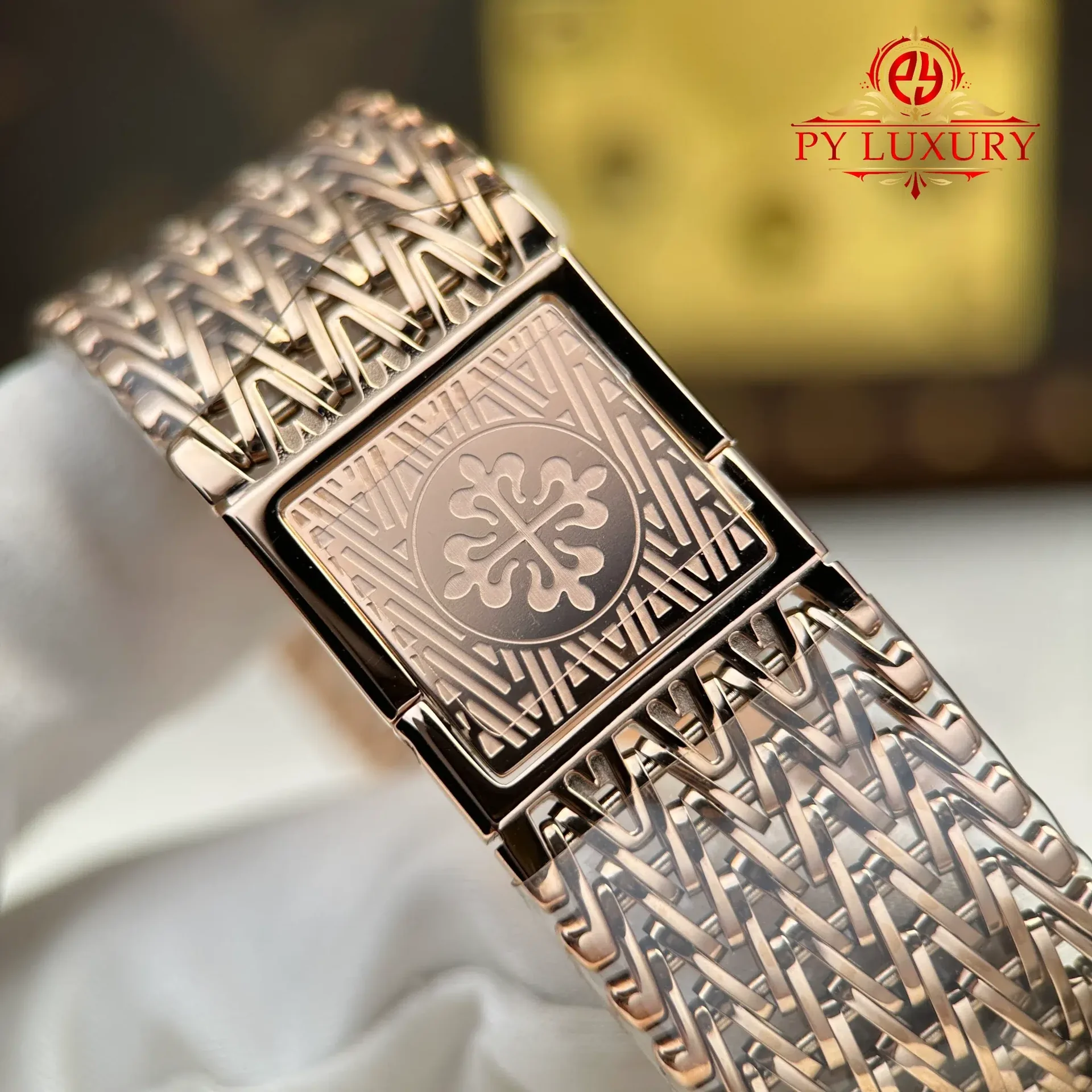 Patek Philippe Golden Ellipse 5738/1R-001 Rose Gold Black Dial Best Replica 34.5mm x 39.5mm - 图片 12