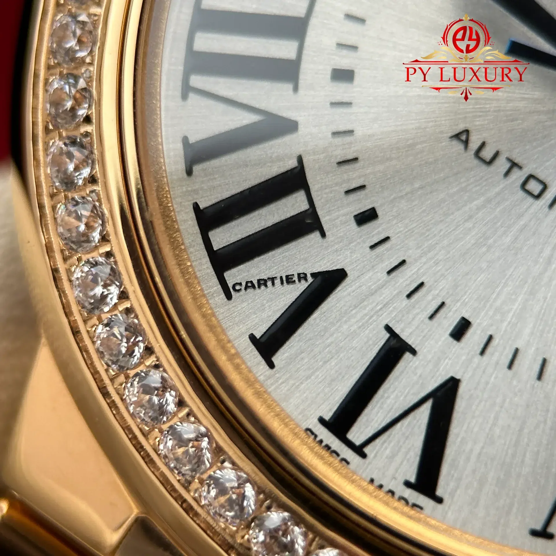 Cartier Ballon Bleu WJBB0063 Automatic Rose Gold Silver Dial Diamond Bezel Best Replica AF 33mm - 图片 7