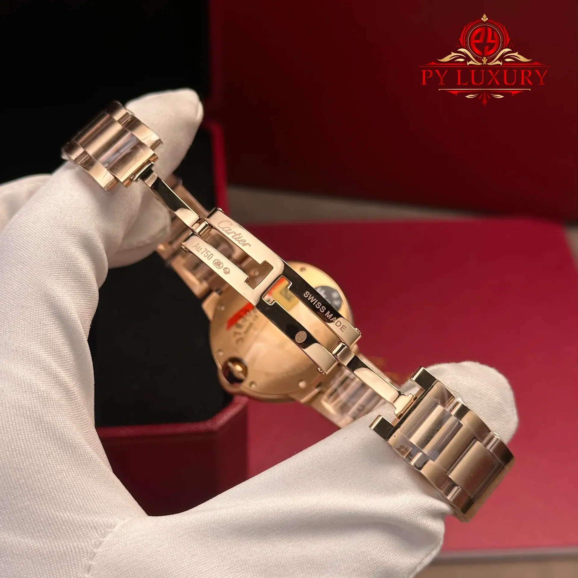 Cartier Ballon Bleu WJBB0063 Automatic Rose Gold Silver Dial Diamond Bezel Best Replica AF 33mm - 图片 11
