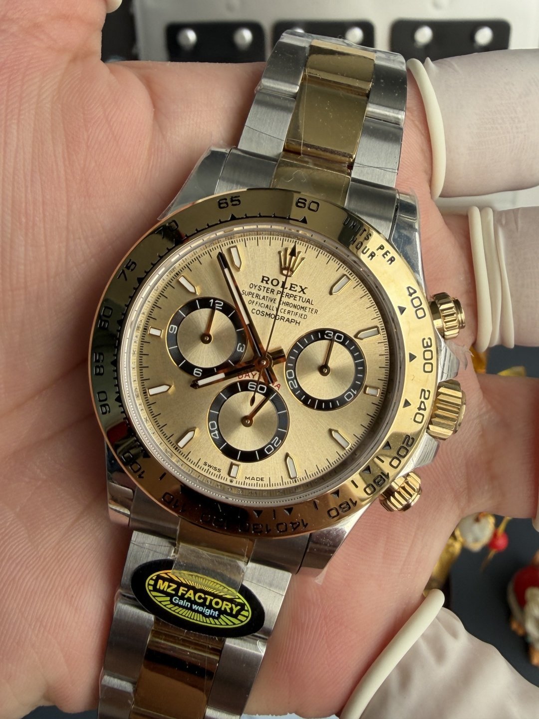Rolex Daytona 126503-0004 Two Tone Golden Dial 18K Gold Plating Top Quality Replica Gained Weight 210g MZF 40mm - 图片 5