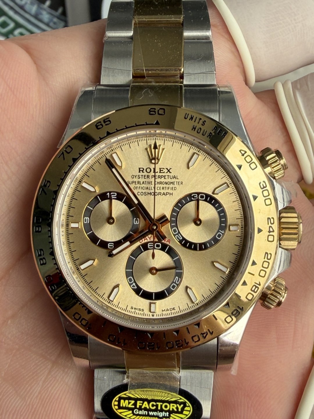 Rolex Daytona 126503-0004 Two Tone Golden Dial 18K Gold Plating Top Quality Replica Gained Weight 210g MZF 40mm - 图片 6