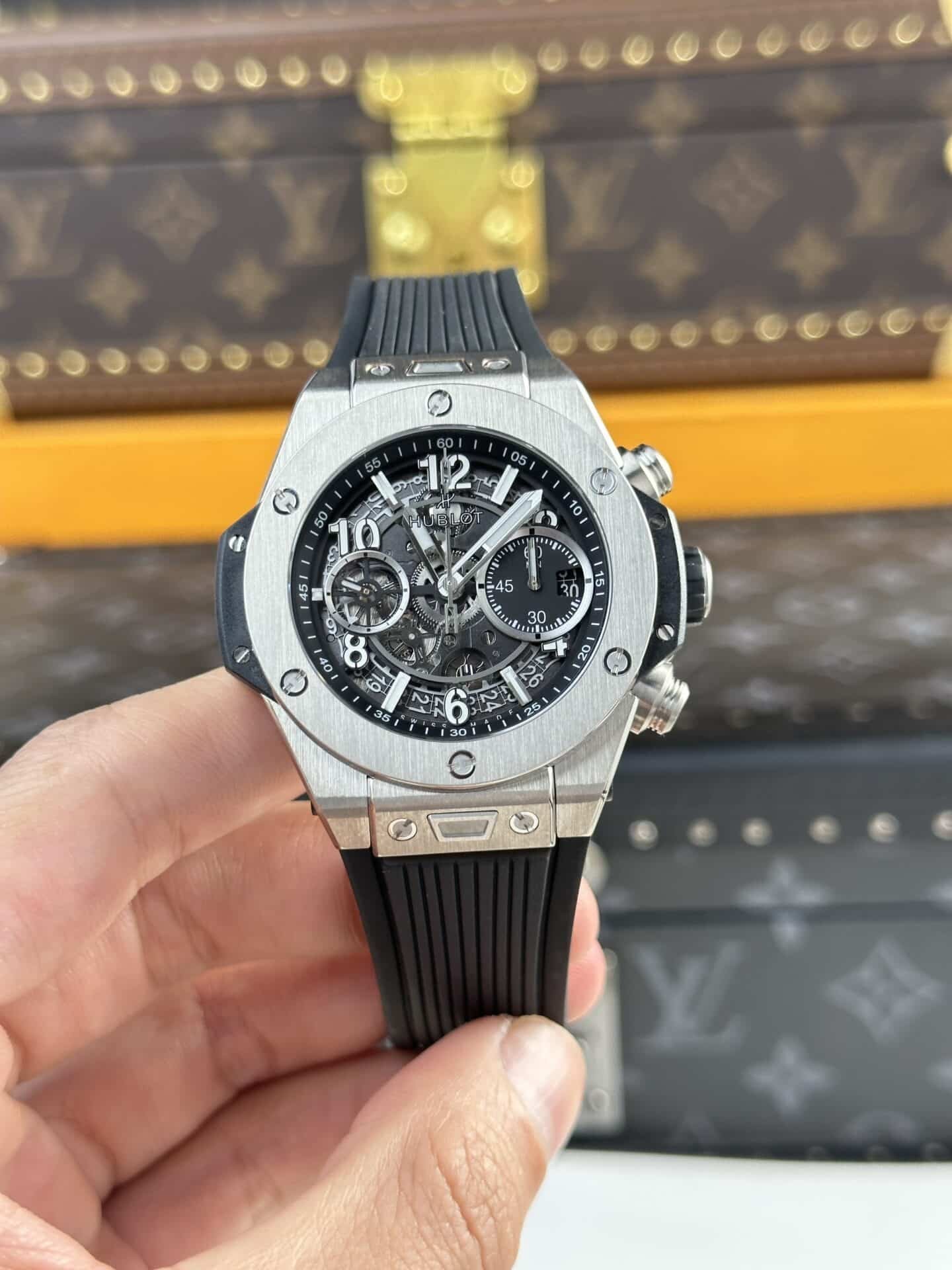 Hublot Big Bang Unico Titanium Black Dial Best Replica BBF 42mm
