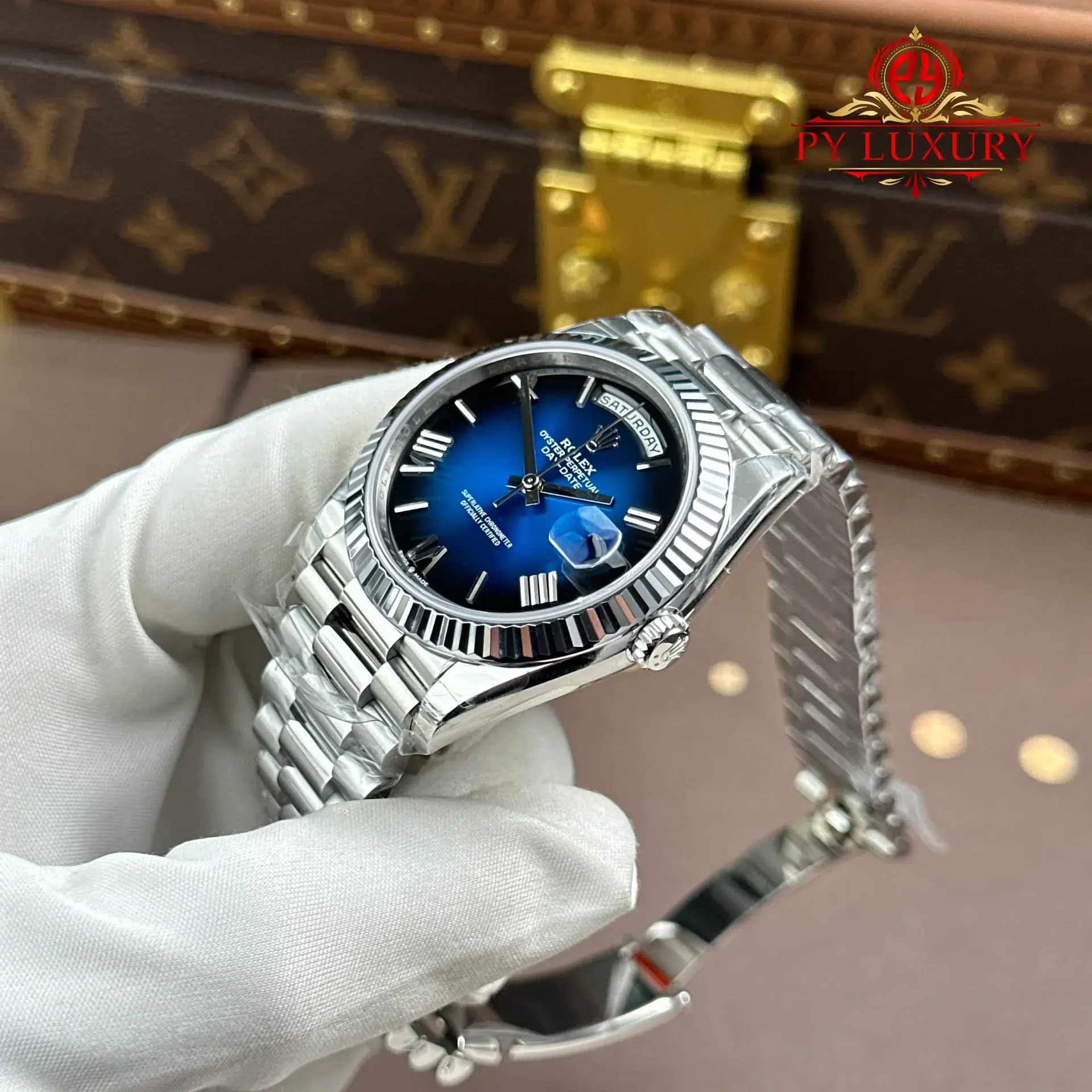 Rolex Day-Date 228239-0076 Blue Ombré Dial Super Clone Gained Weight 210g RCF 40mm - 图片 3