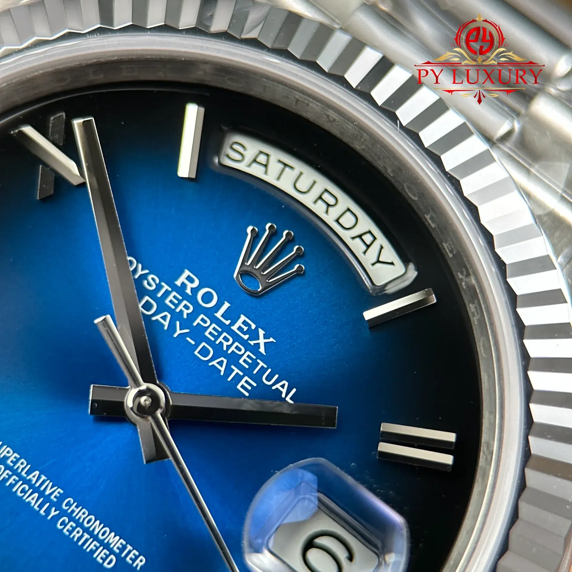 Rolex Day-Date 228239-0076 Blue Ombré Dial Super Clone Gained Weight 210g RCF 40mm - 图片 5