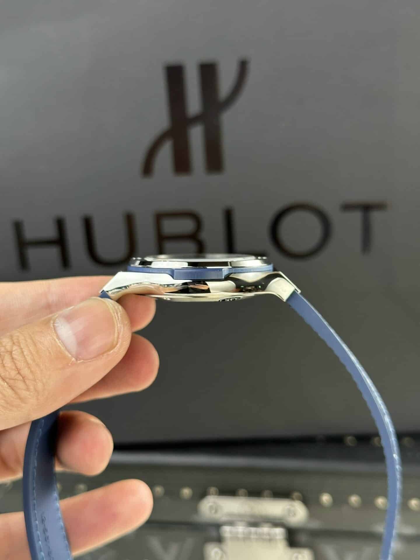 Hublot Classic Fusion Titanium Blue Dial Leather Best Replica JJF 38mm - 图片 6