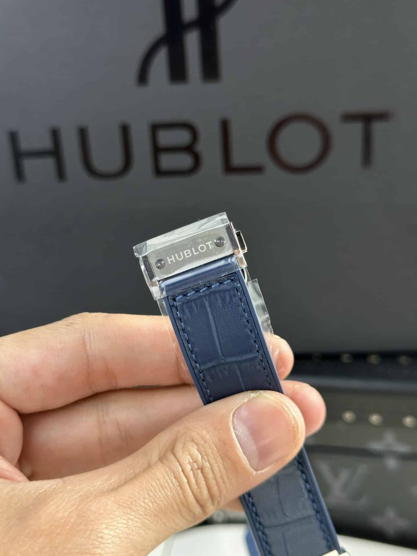 Hublot Classic Fusion Titanium Blue Dial Leather Best Replica JJF 38mm - 图片 8