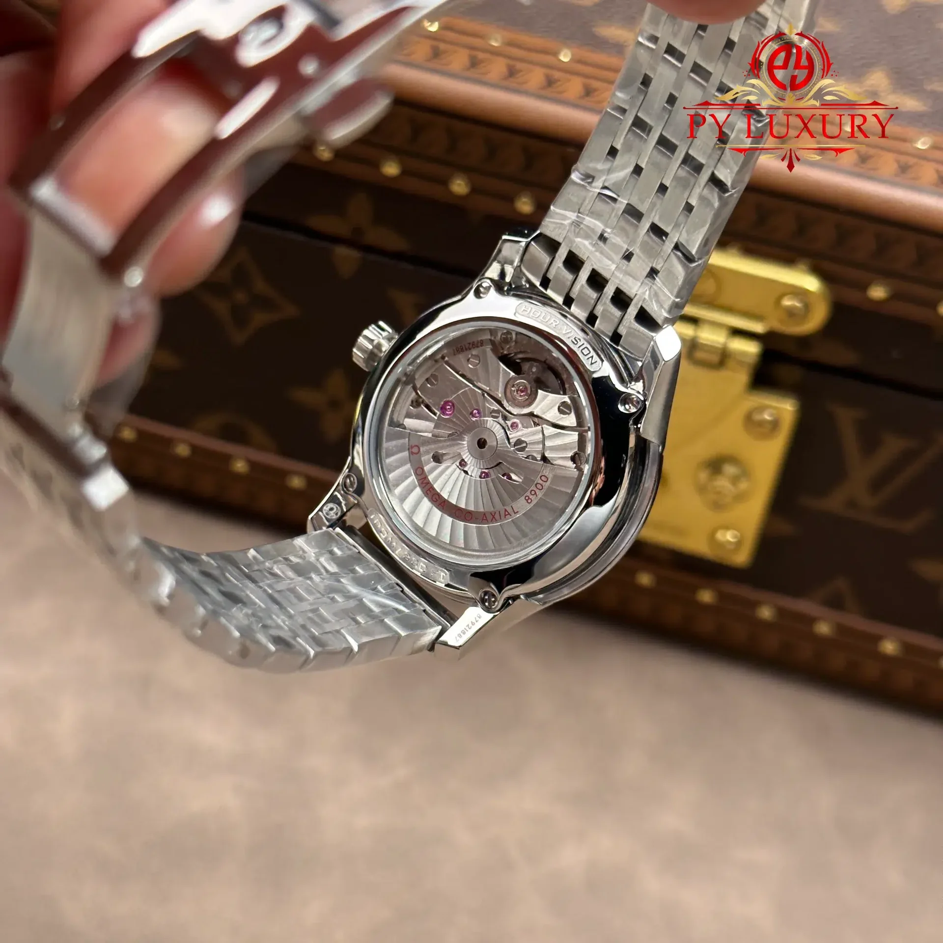 Omega DeVille Hour Vision Blue Dial Metal Bracelet Best Replica 41mm - 图片 8