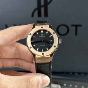 Hublot Classic Fusion King Gold Black Dial Best Replica JJF 38mm