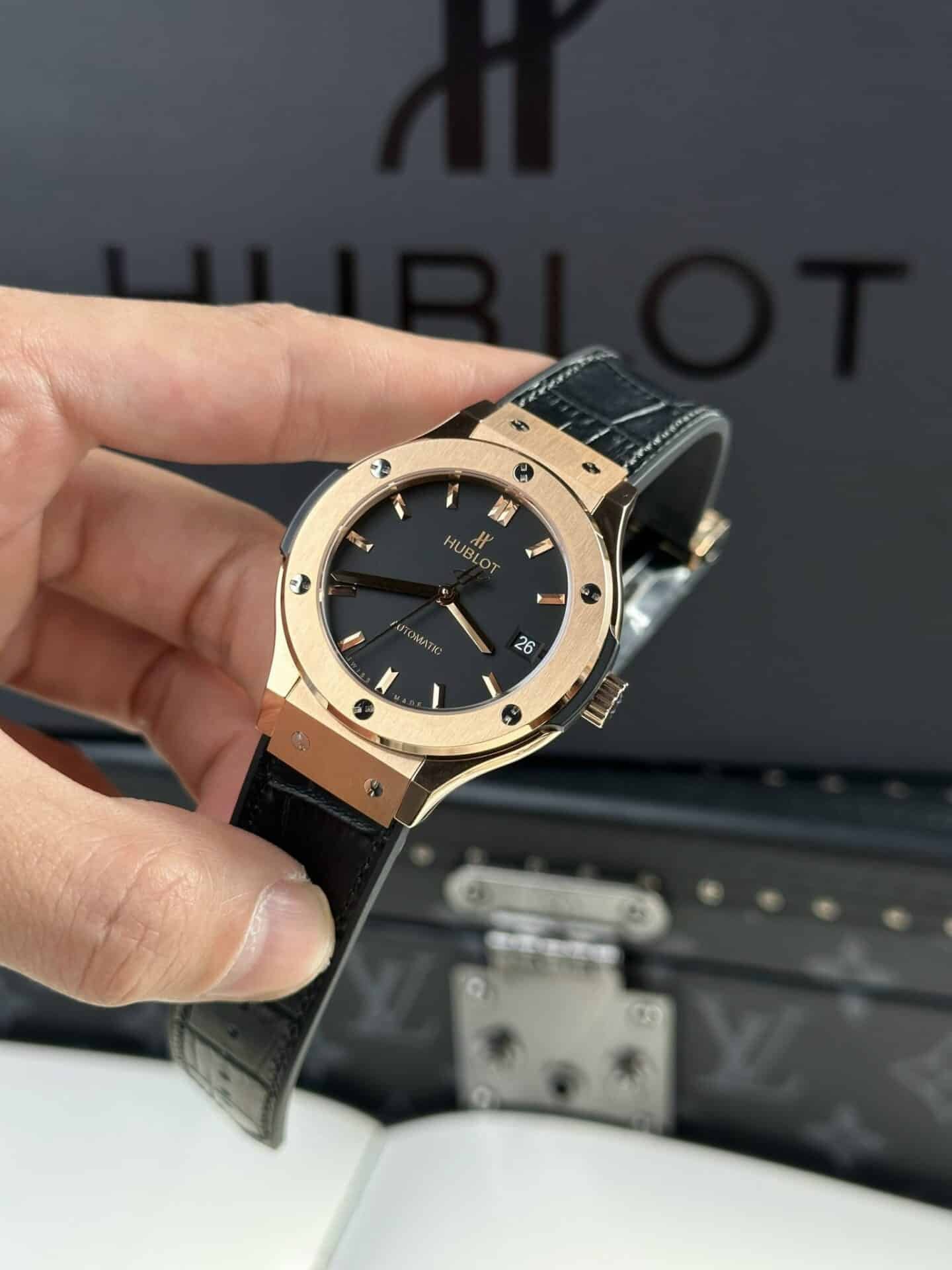Hublot Classic Fusion King Gold Black Dial Best Replica JJF 38mm - 图片 3