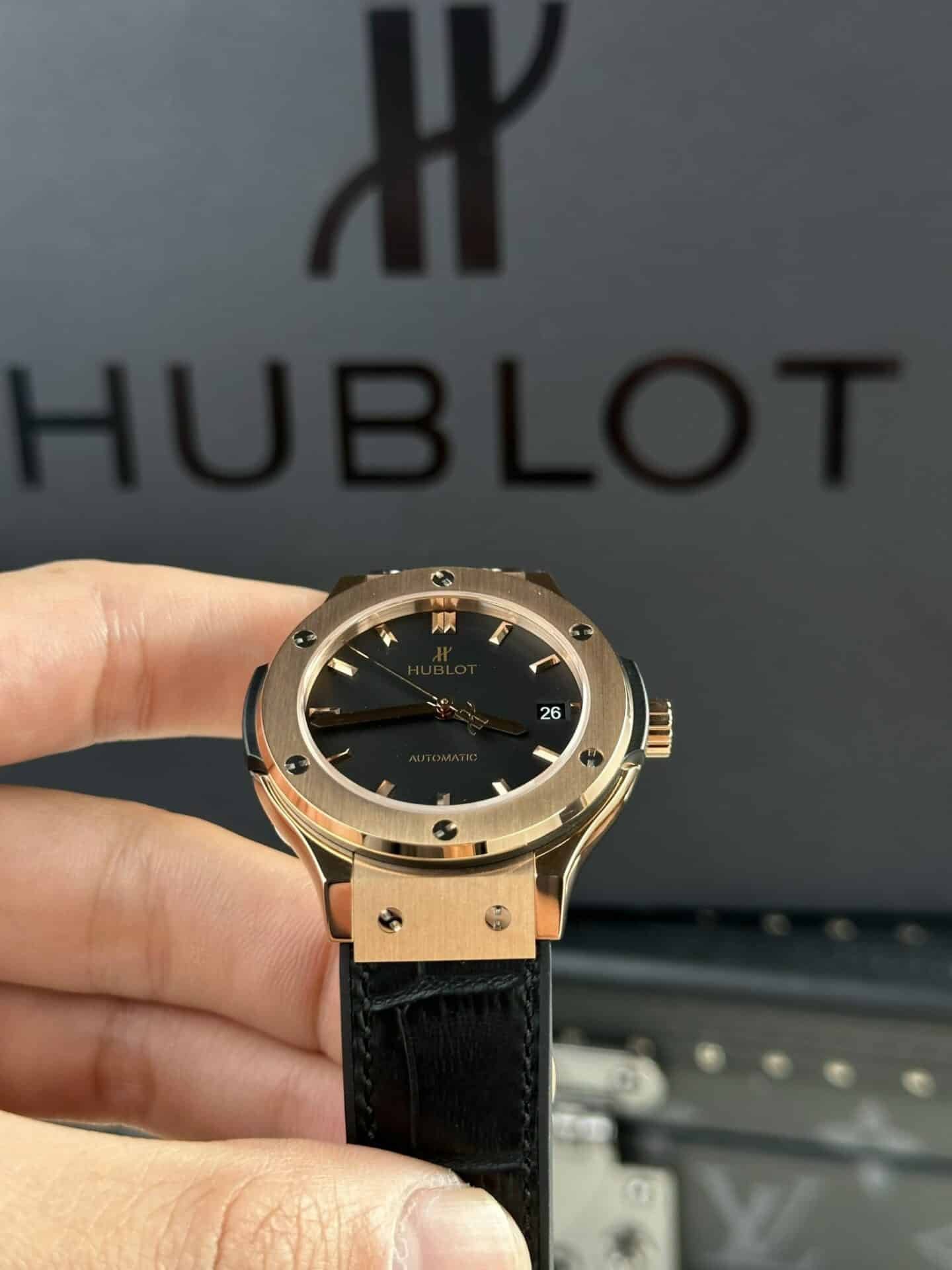 Hublot Classic Fusion King Gold Black Dial Best Replica JJF 38mm - 图片 4