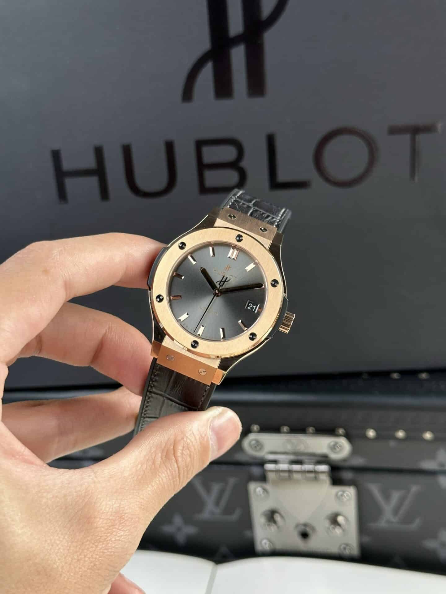 Hublot Classic Fusion King Gold Grey Dial Best Replica JJF 38mm - 图片 3