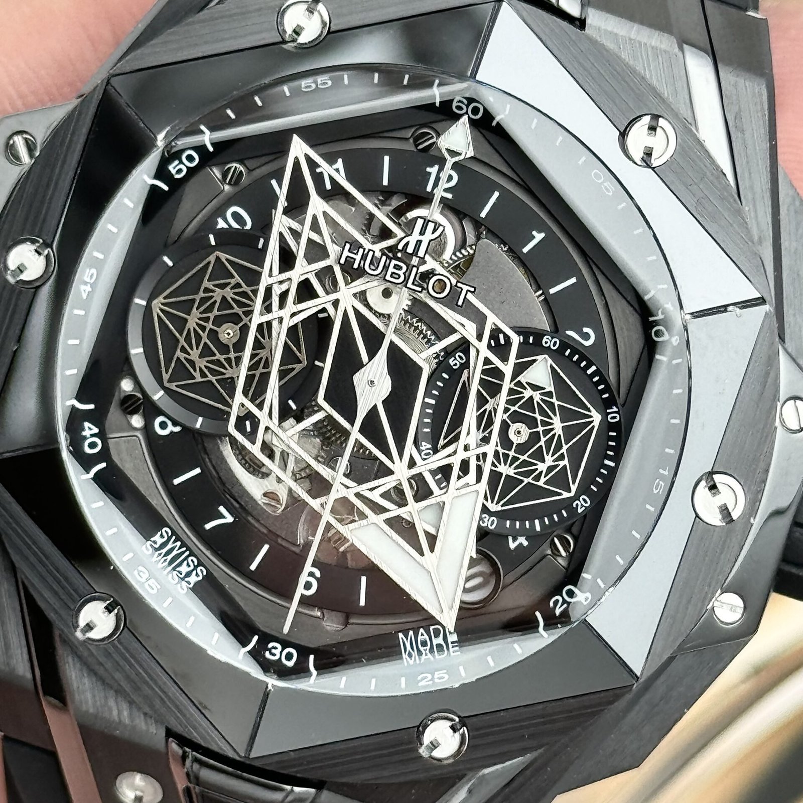 Hublot Big Bang Sang Bleu II Black Ceramic Black Dial Best Replica 45mm - 图片 6
