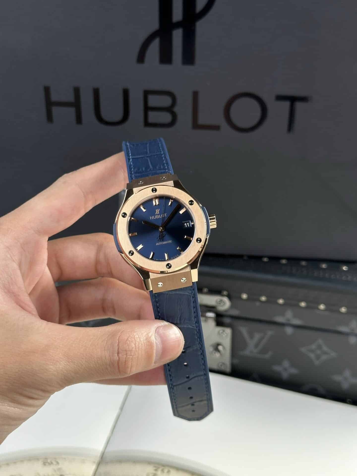 Hublot Classic Fusion King Gold Blue Dial Best Replica JJF 38mm - 图片 2
