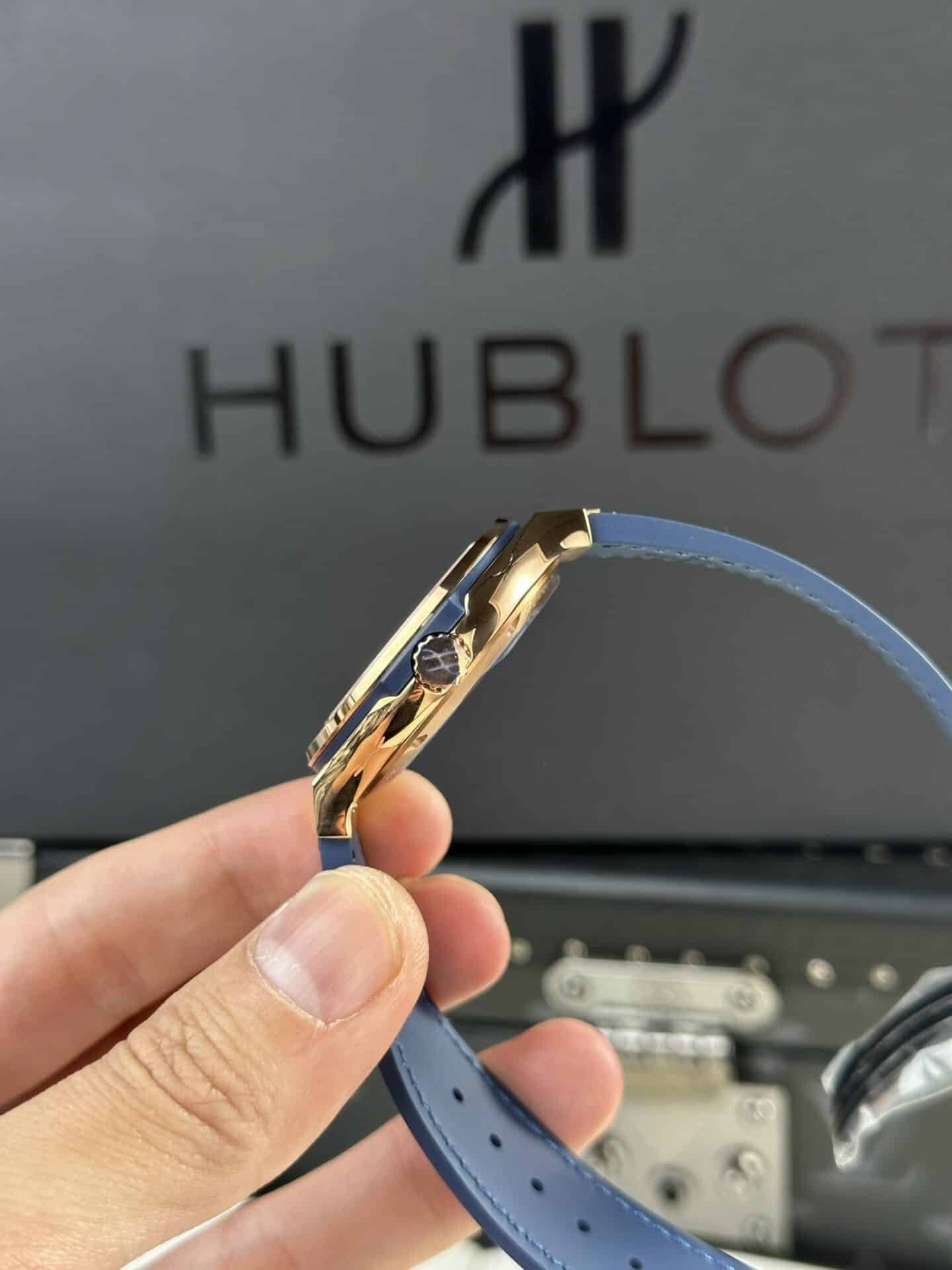 Hublot Classic Fusion King Gold Blue Dial Best Replica JJF 38mm - 图片 5