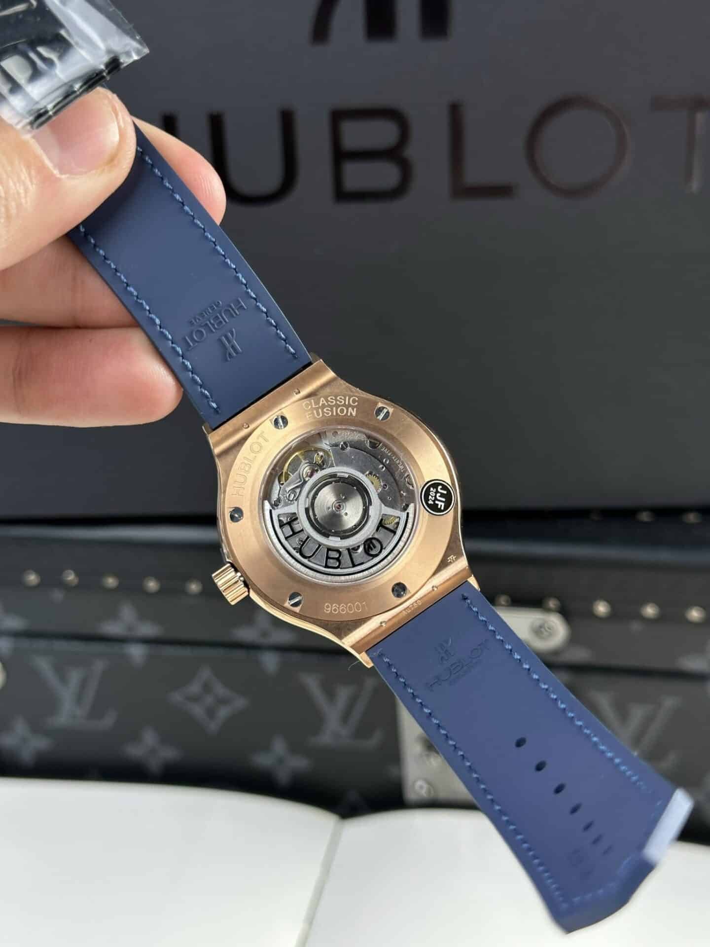 Hublot Classic Fusion King Gold Blue Dial Best Replica JJF 38mm - 图片 7