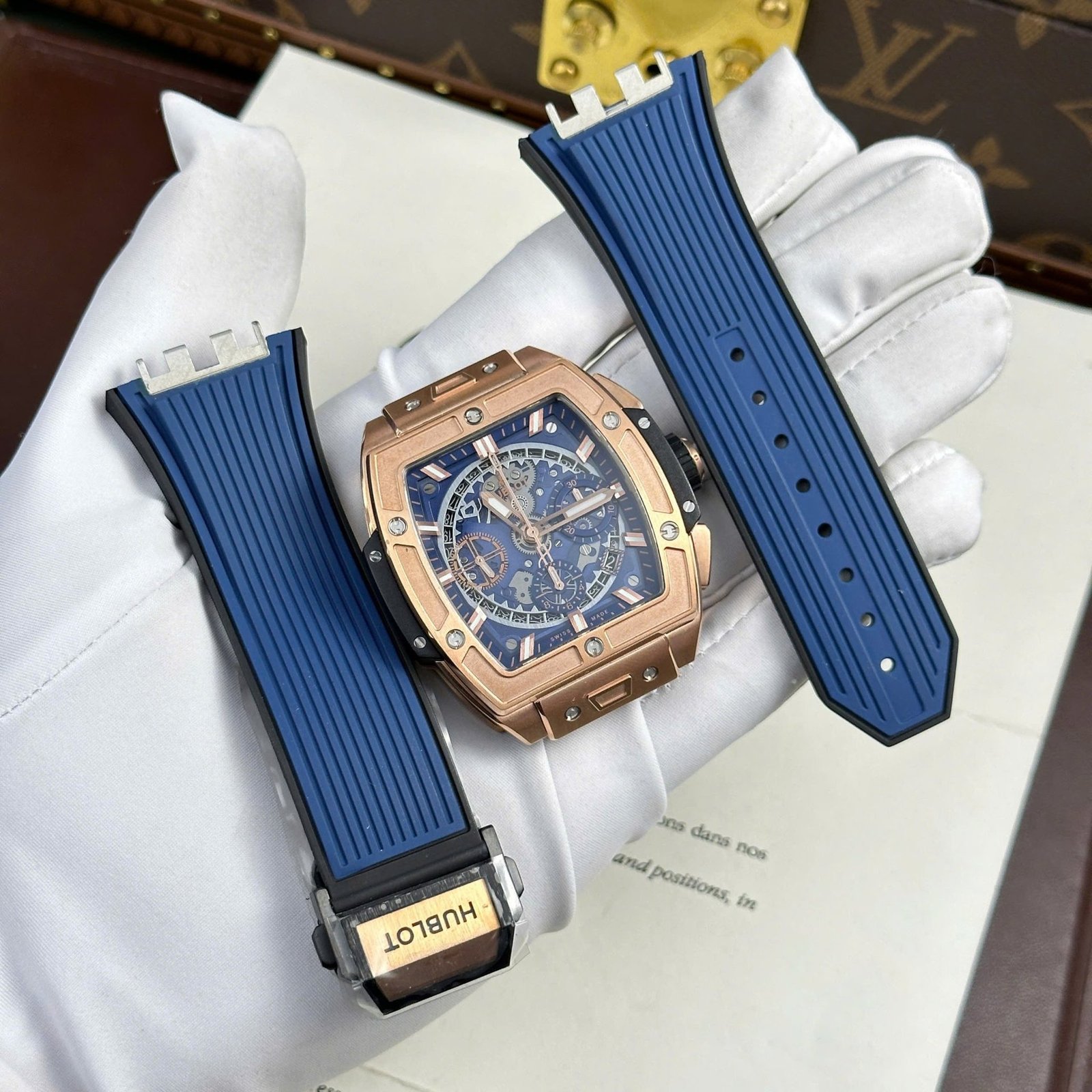 Hublot Spirit of Big Bang King Gold Blue Best Replica BBF 42mm - 图片 2