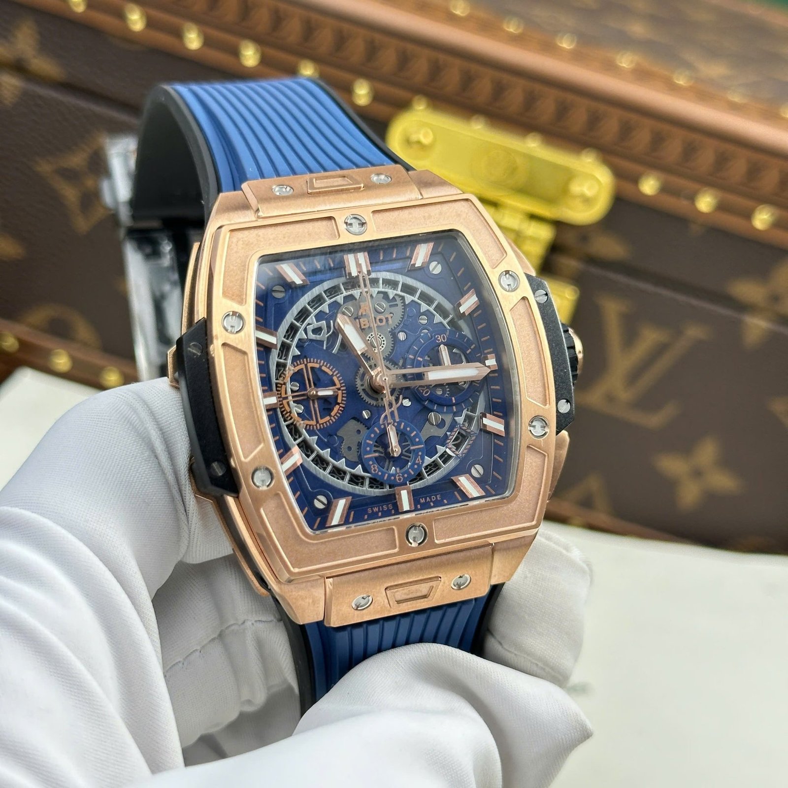Hublot Spirit of Big Bang King Gold Blue Best Replica BBF 42mm - 图片 3