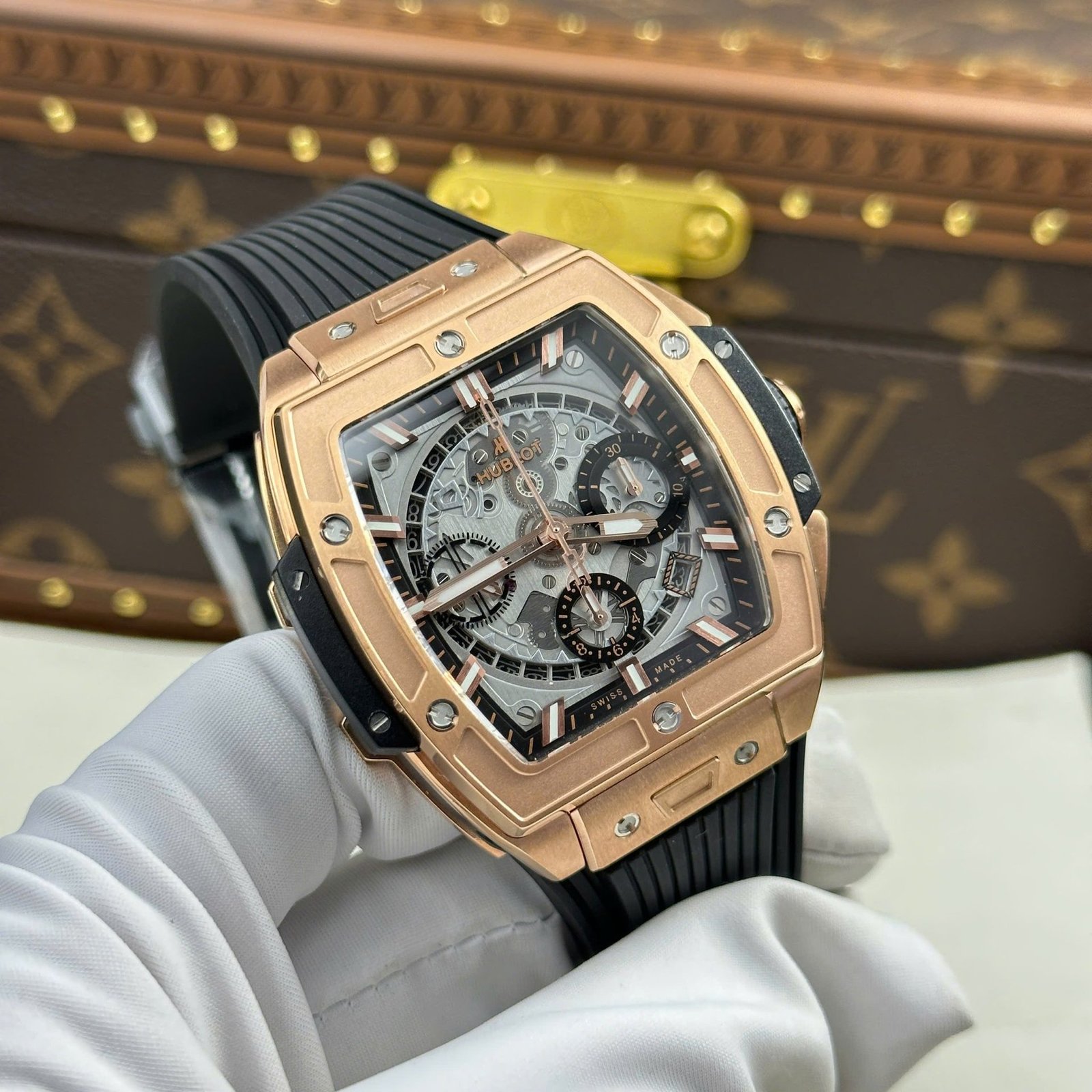 Hublot Spirit of Big Bang King Gold Grey Dial Best Replica 42mm - 图片 3