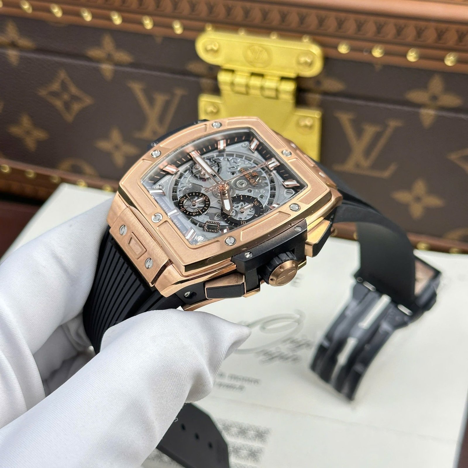 Hublot Spirit of Big Bang King Gold Grey Dial Best Replica 42mm - 图片 4