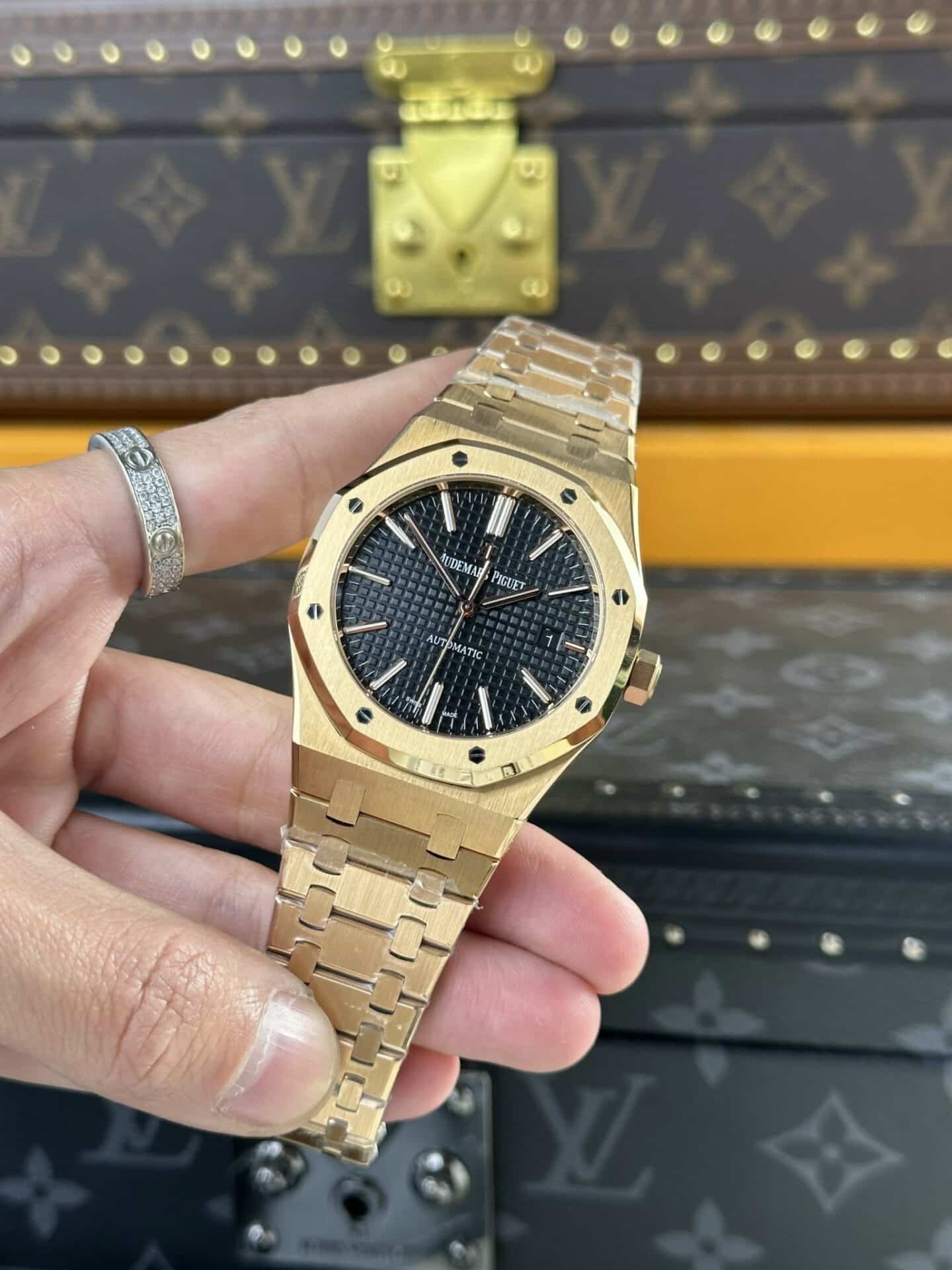 Audemars Piguet Royal Oak 15400OR Rose Gold Black Dial Replica 41mm - 图片 2