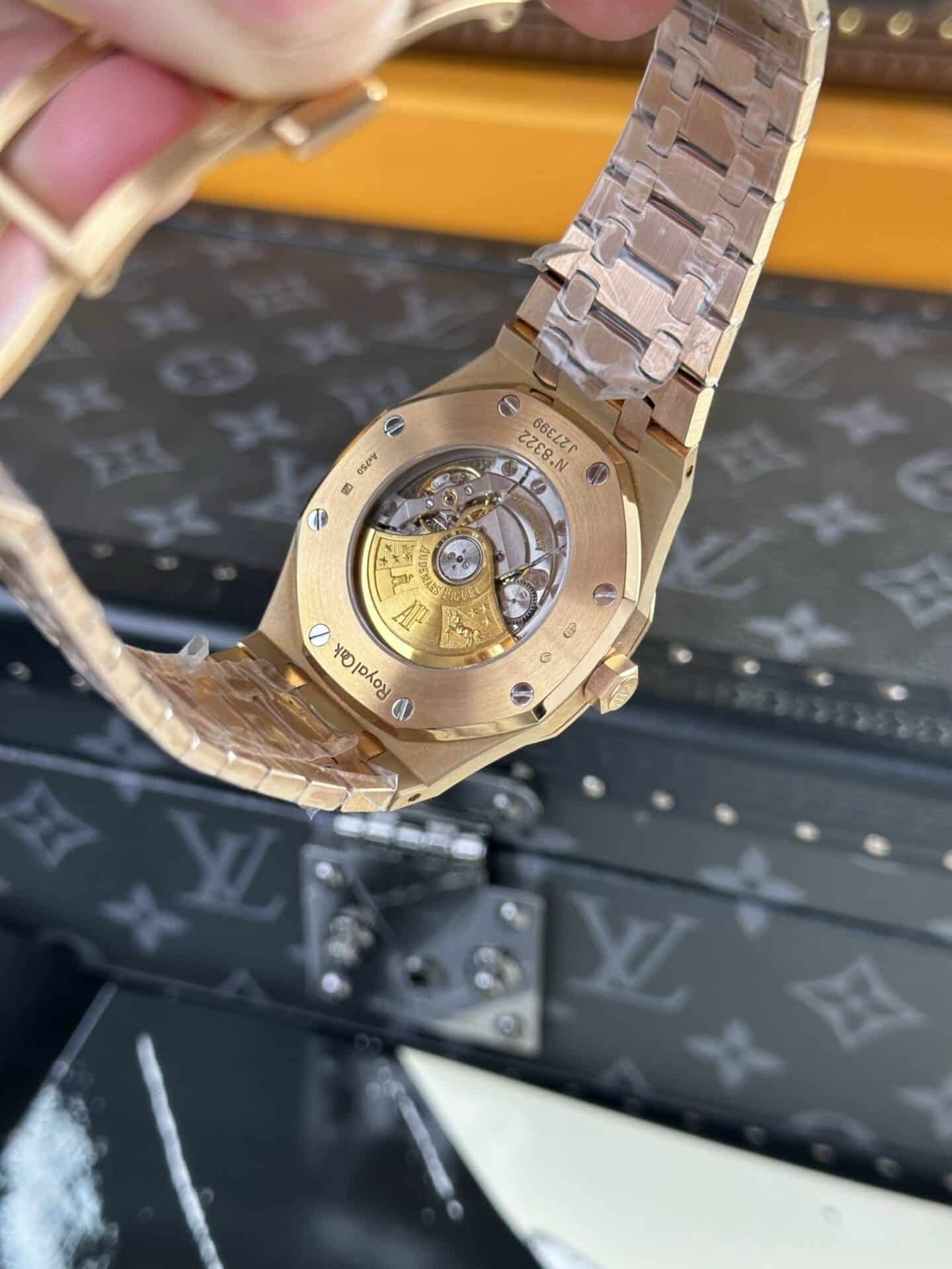 Audemars Piguet Royal Oak 15400OR Rose Gold Black Dial Replica 41mm - 图片 6