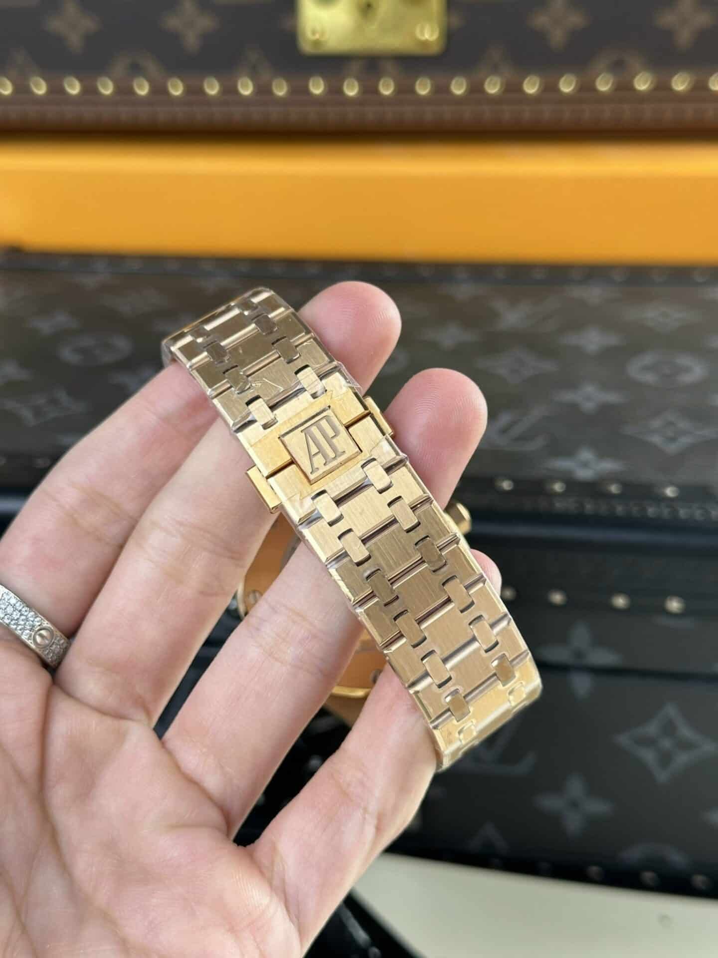 Audemars Piguet Royal Oak 15400OR Rose Gold Black Dial Replica 41mm - 图片 8