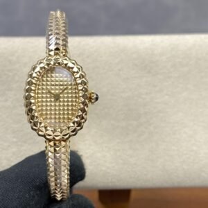 Cartier Baignoire Clou De Paris Mini Model 18K Gold Plating Best Replica (Wrist Size 15, 16, 17cm)