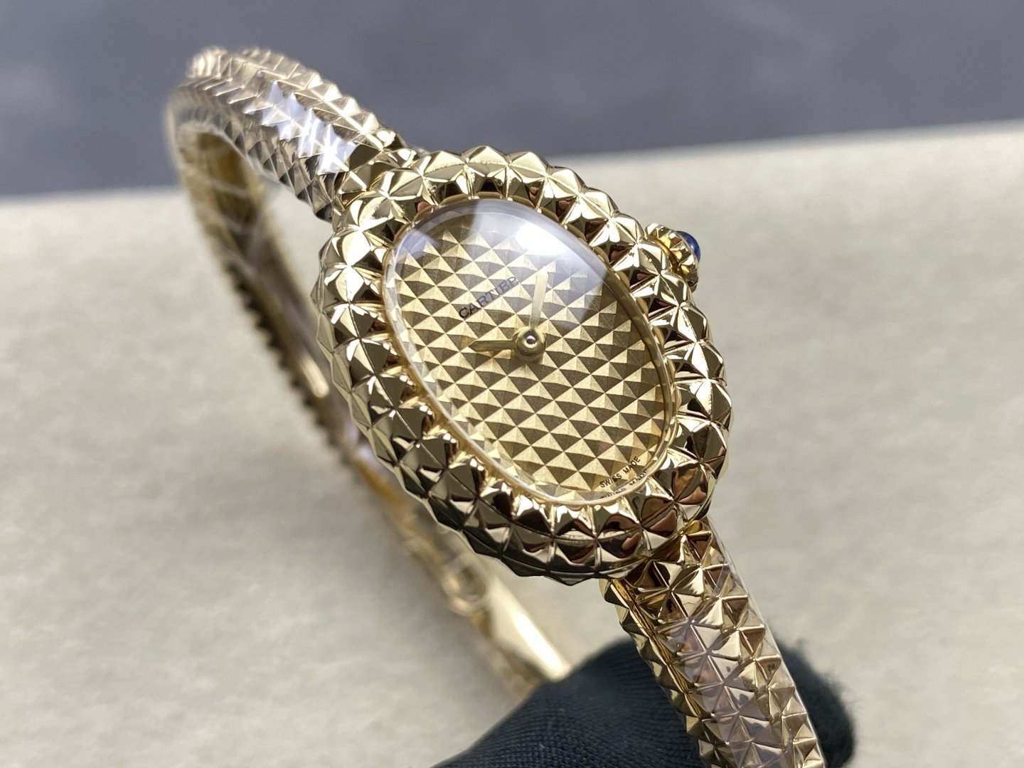Cartier Baignoire Clou De Paris Mini Model 18K Gold Plating Best Replica (Wrist Size 15, 16, 17cm) - 图片 2