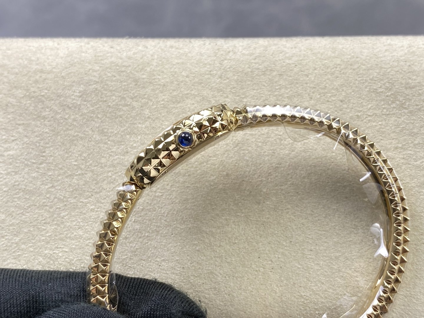 Cartier Baignoire Clou De Paris Mini Model 18K Gold Plating Best Replica (Wrist Size 15, 16, 17cm) - 图片 6