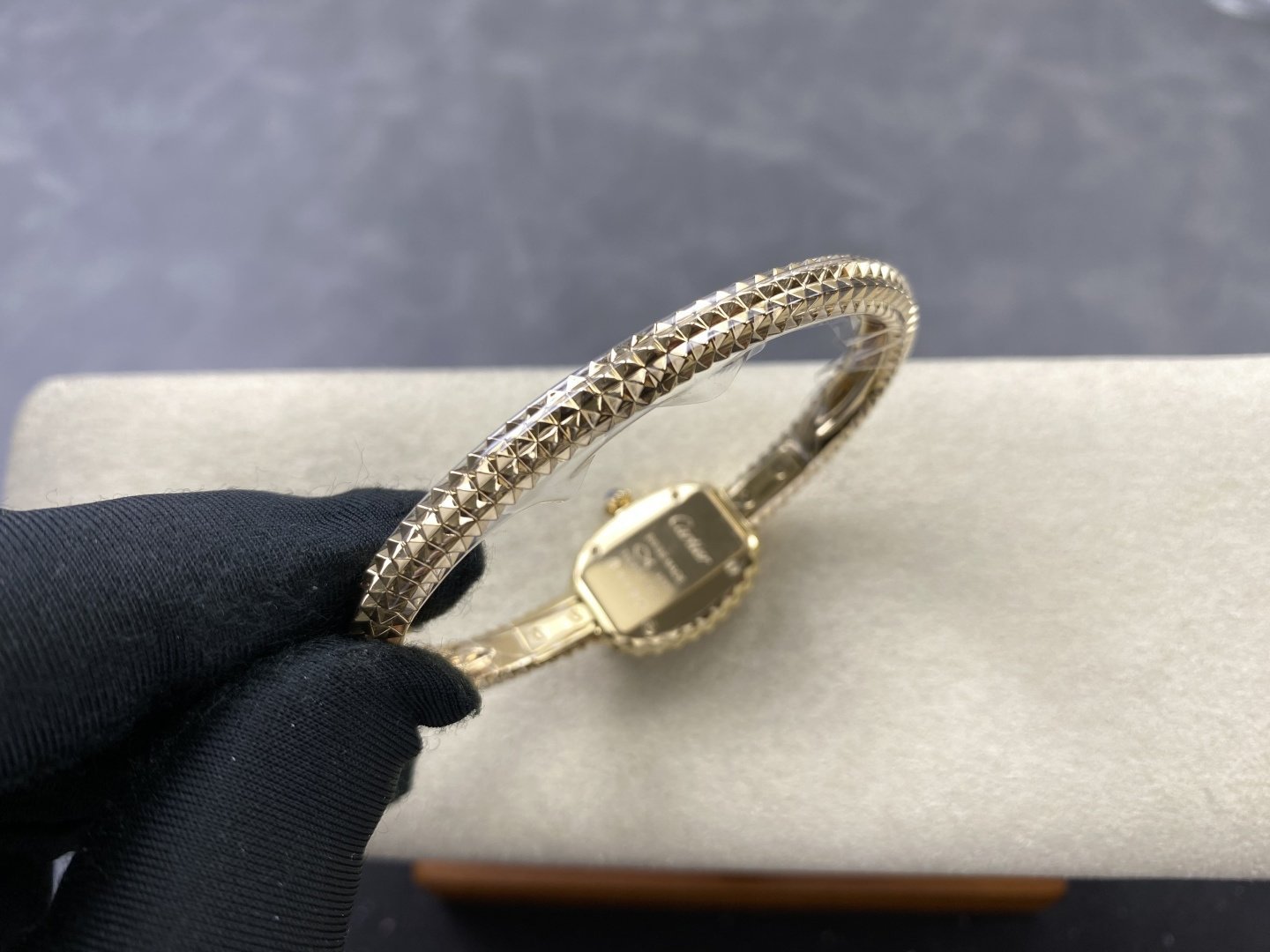 Cartier Baignoire Clou De Paris Mini Model 18K Gold Plating Best Replica (Wrist Size 15, 16, 17cm) - 图片 8