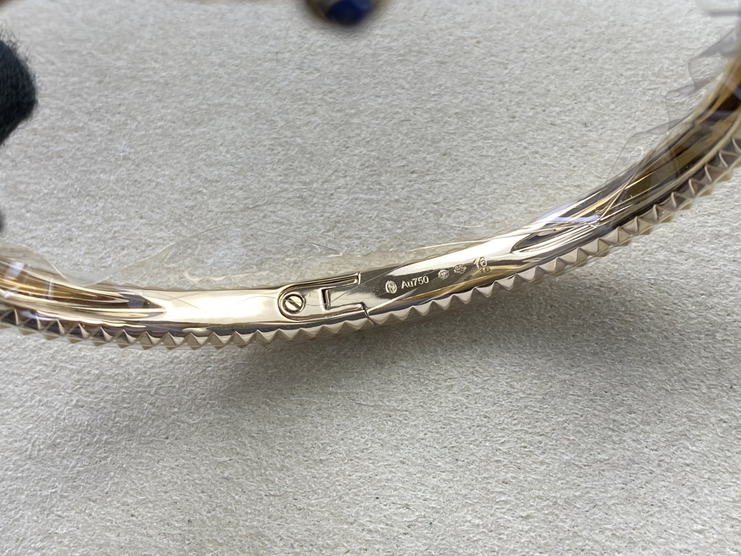 Cartier Baignoire Clou De Paris Mini Model 18K Gold Plating Best Replica (Wrist Size 15, 16, 17cm) - 图片 9