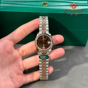 Rolex Datejust 278271-0004 Steel & Rose Gold Chocolate Diamond-set Dial Jubilee Bracelet 1:1 Best Replica ARF 31mm
