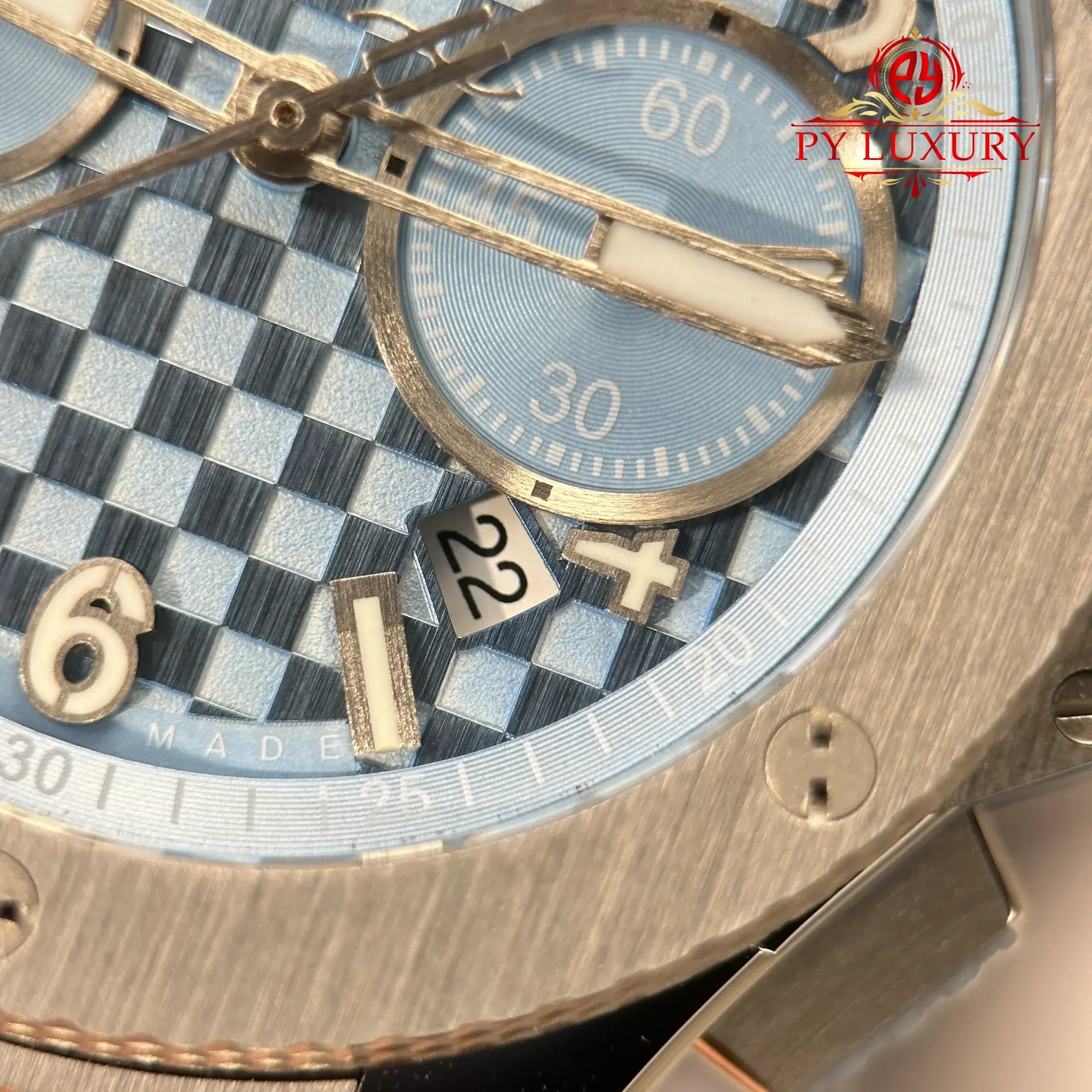 Hublot Big Bang Original Unico Titanium Coal Blue Rubber Strap Best Replica 43mm - 图片 8